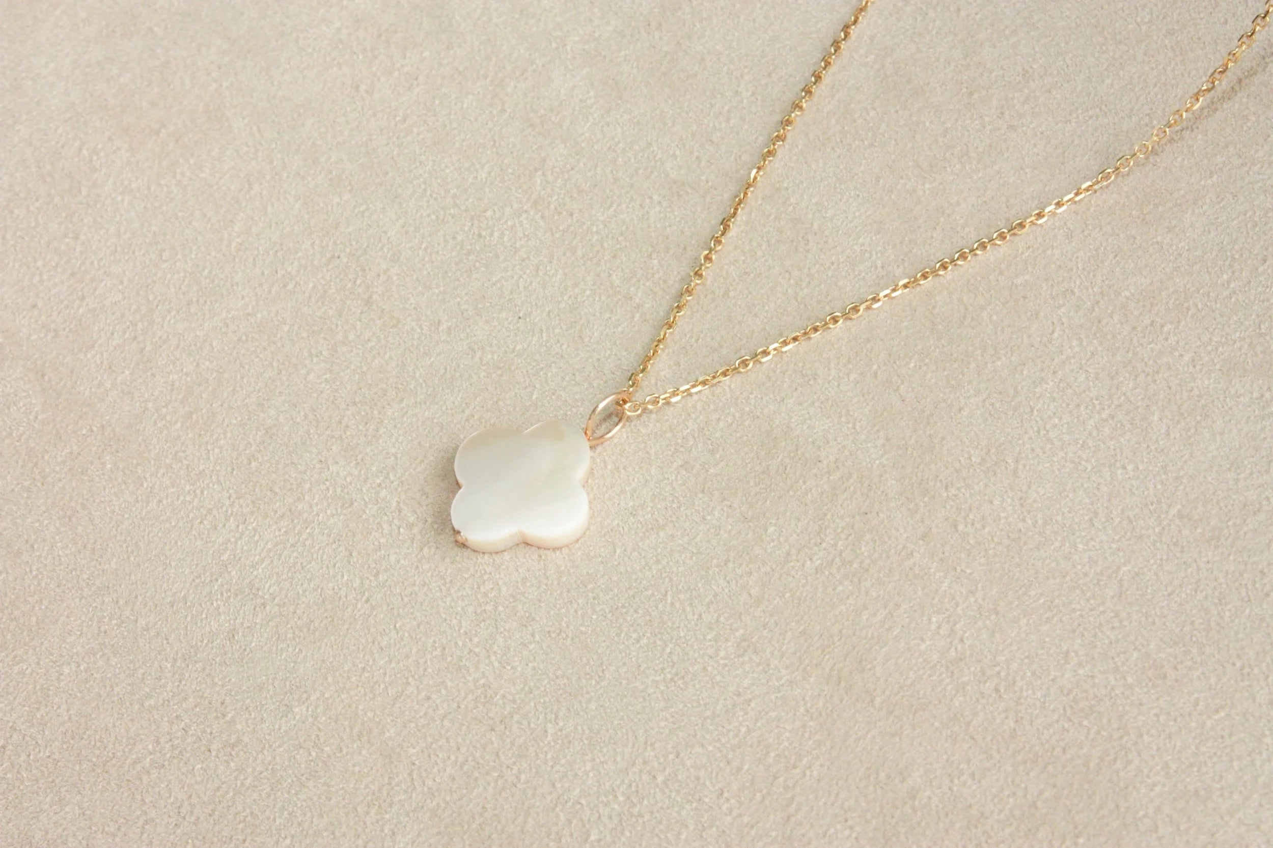 No.9: Mother of Pearl Clover Necklace