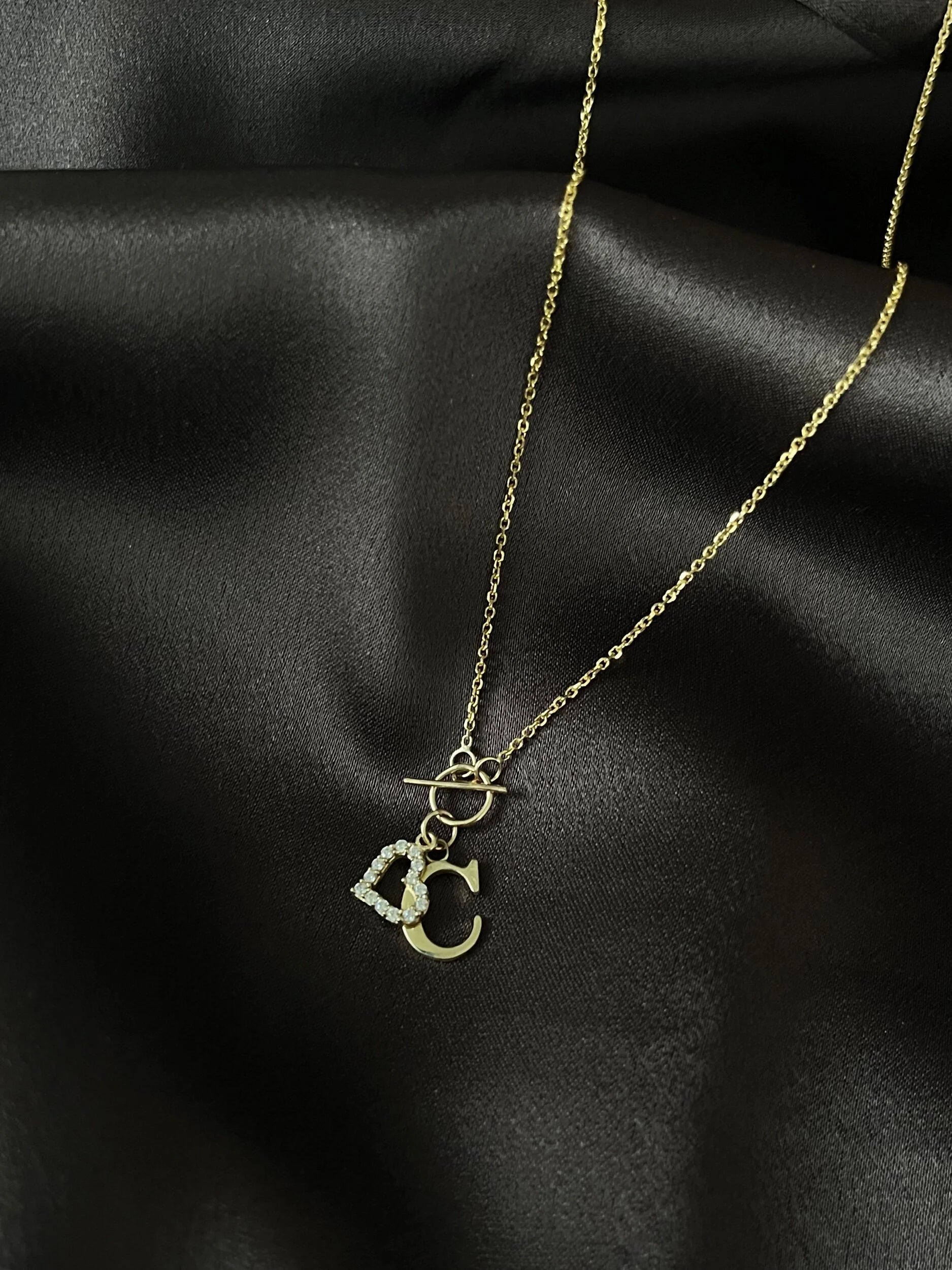 Custom Heart + Initial Necklace