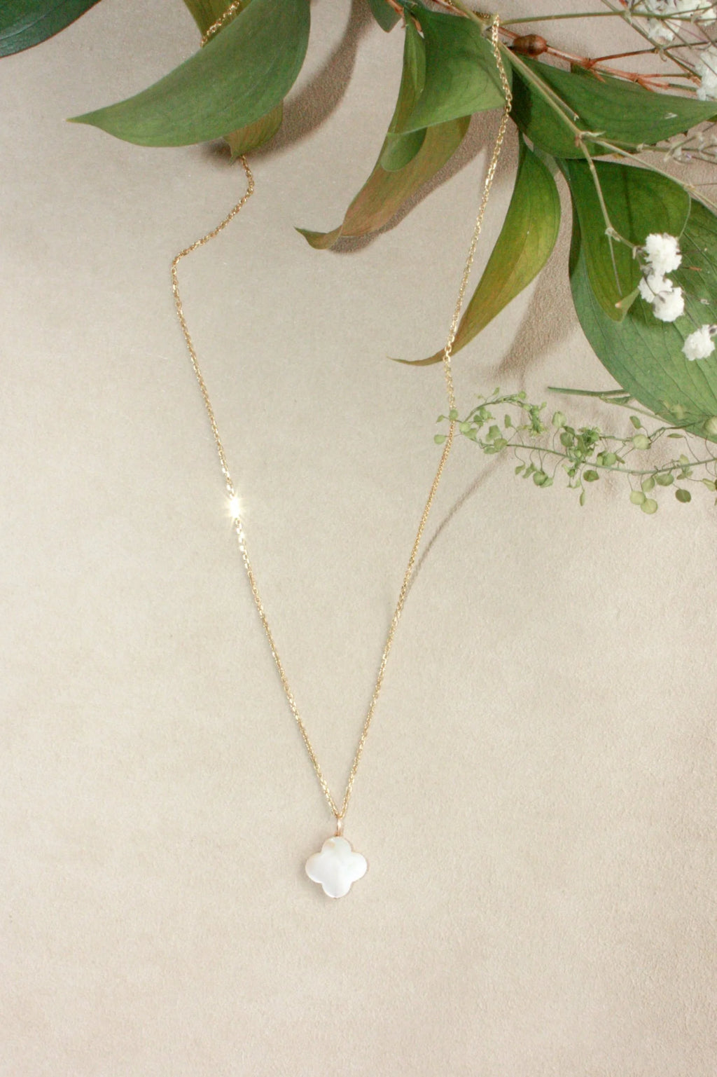 No.9: Mother of Pearl Clover Necklace