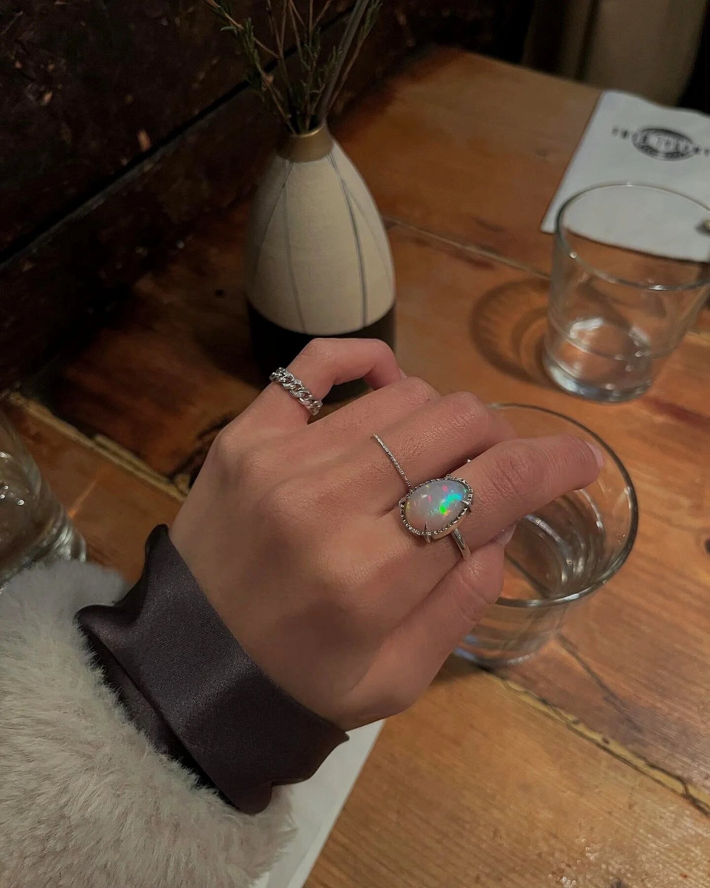 One-Off Opal Pear Ring