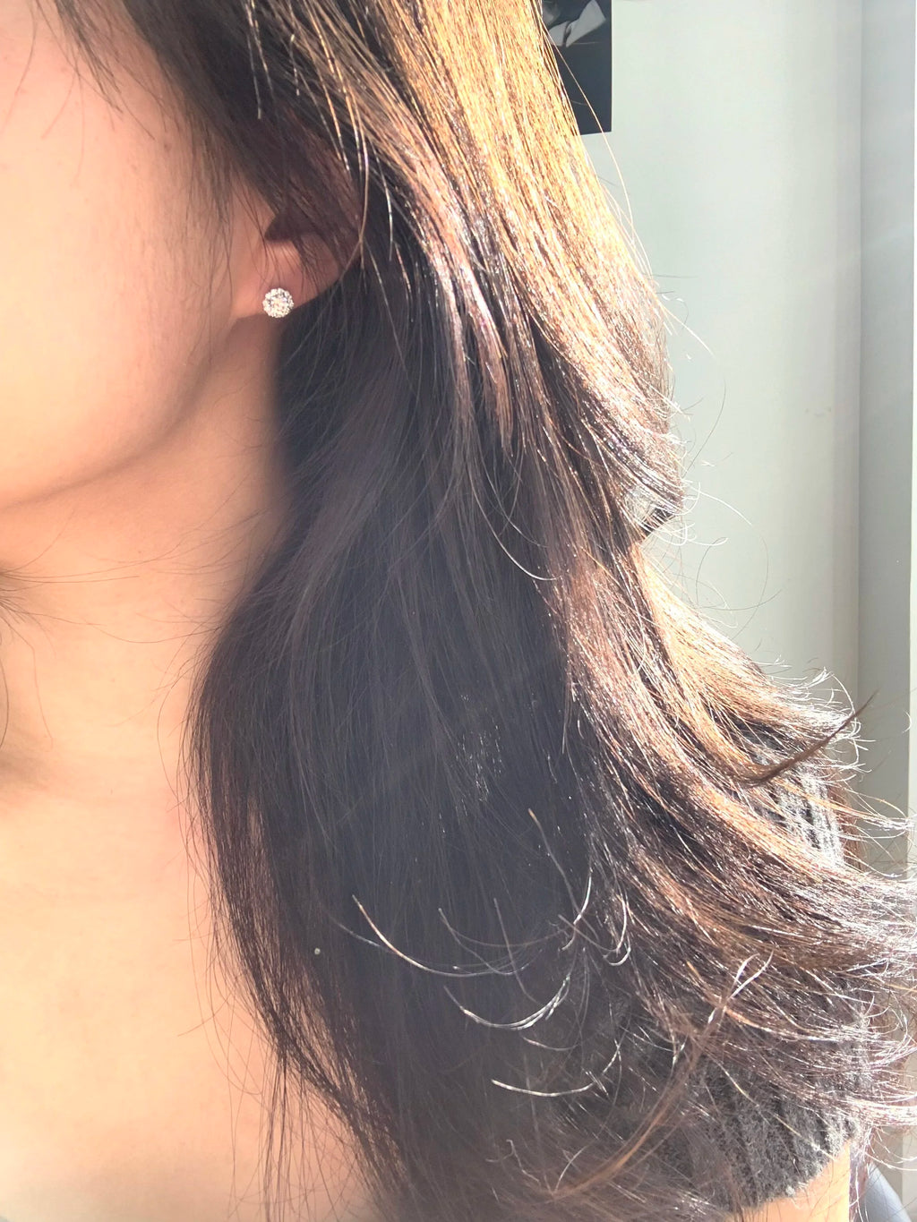 Round Halo Moissanite Studs