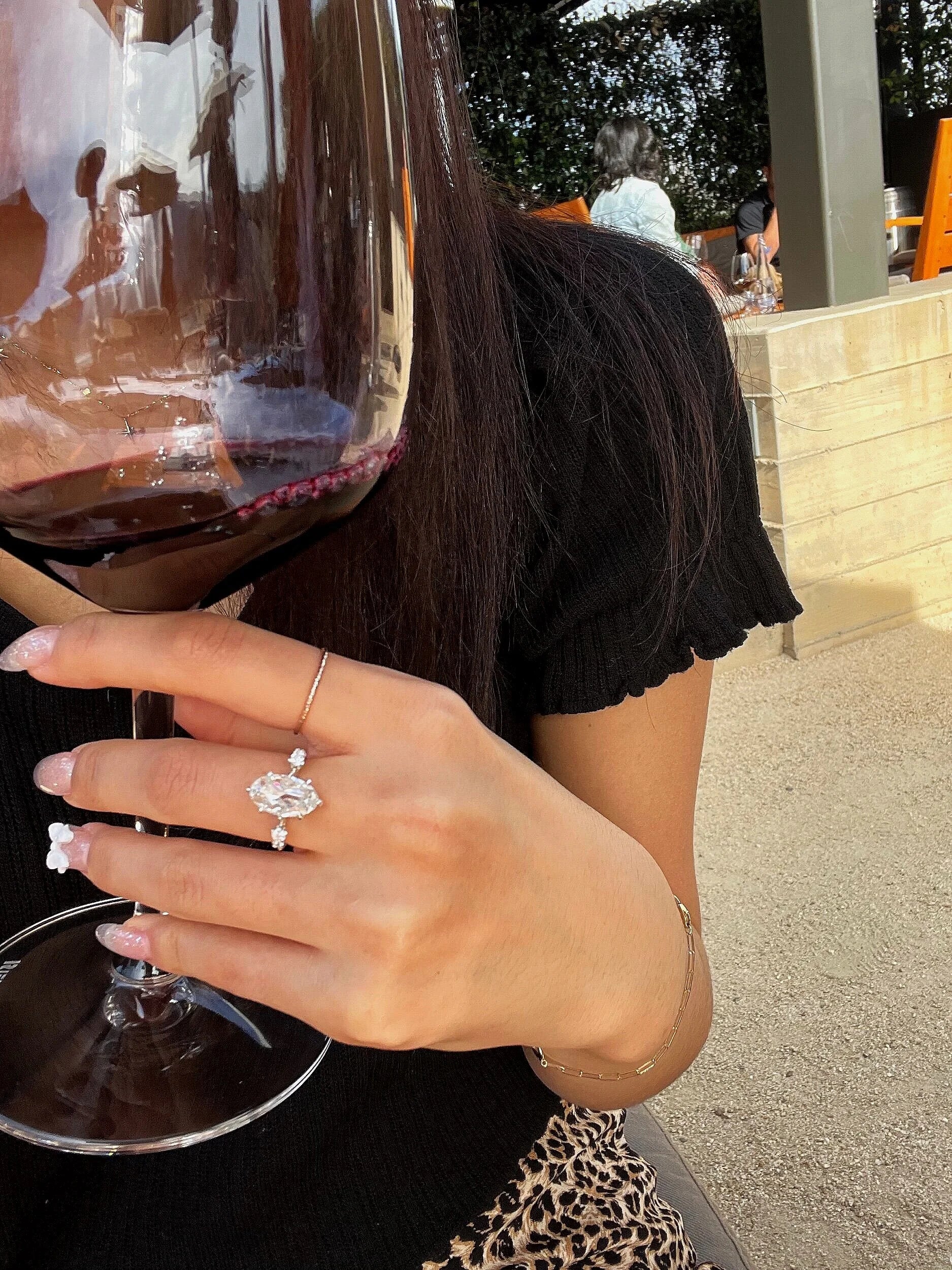 Ouri Double Rosecut Moissanite Engagement Ring