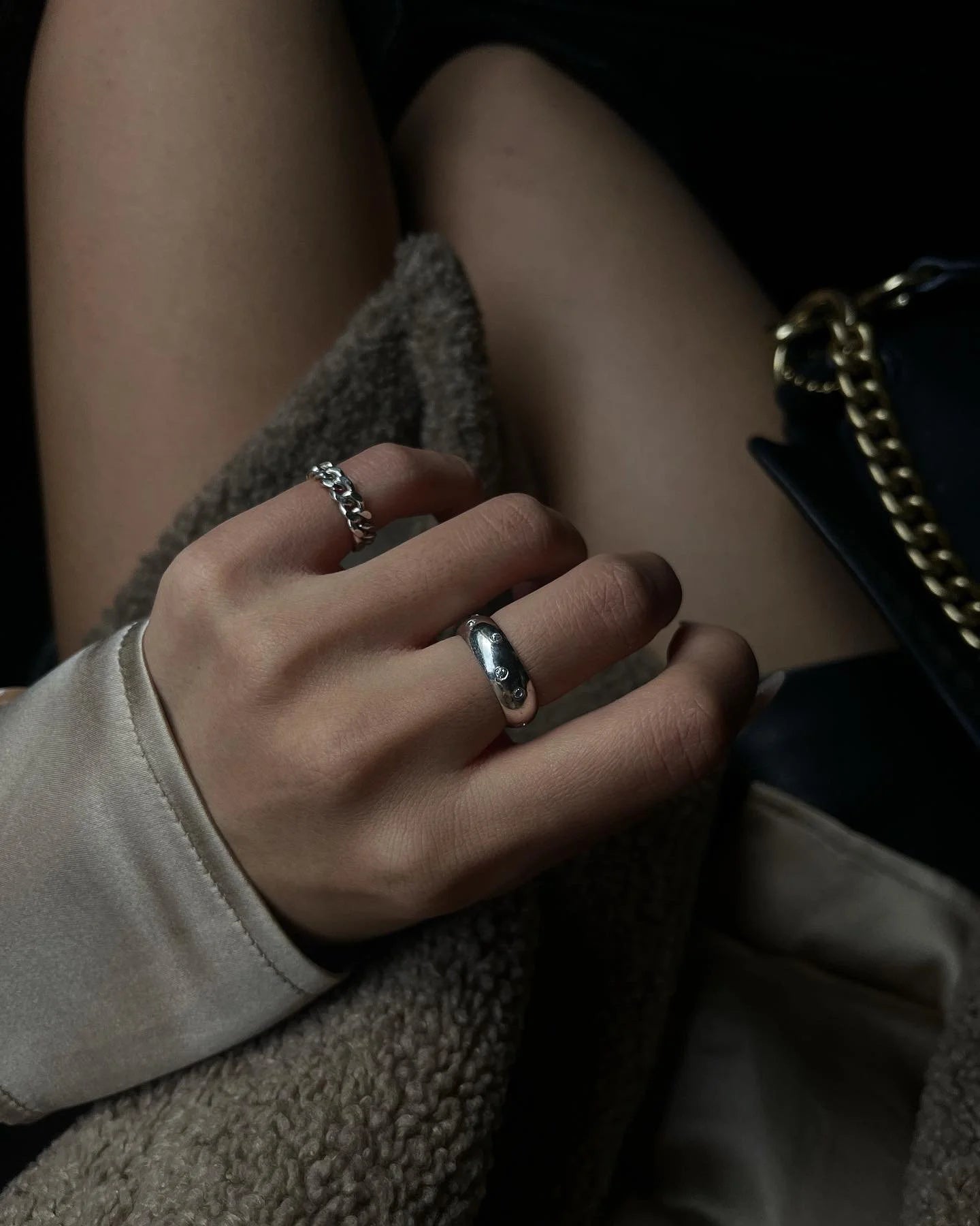 Faceted Curb Chain Ring