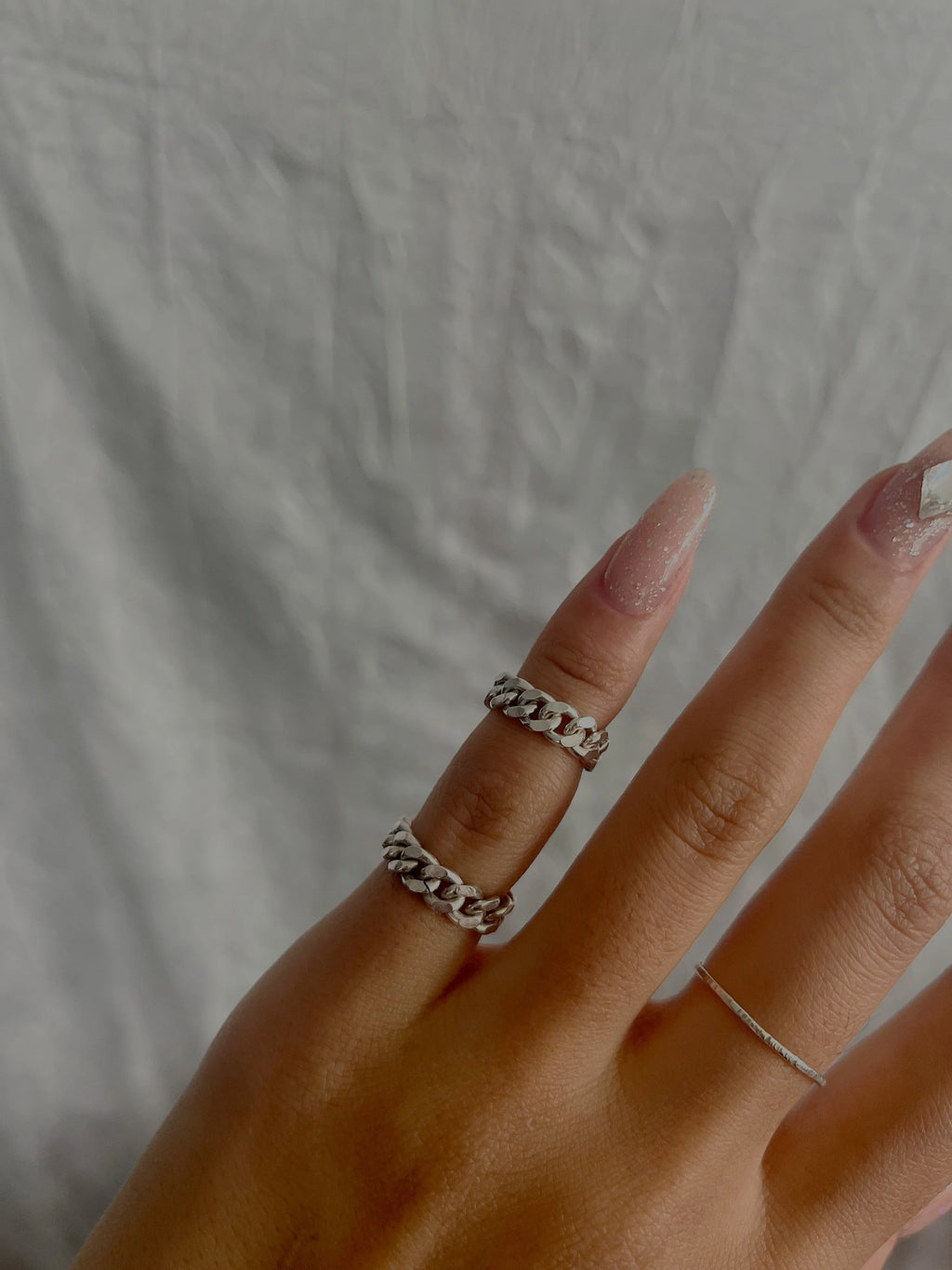 Faceted Curb Chain Ring
