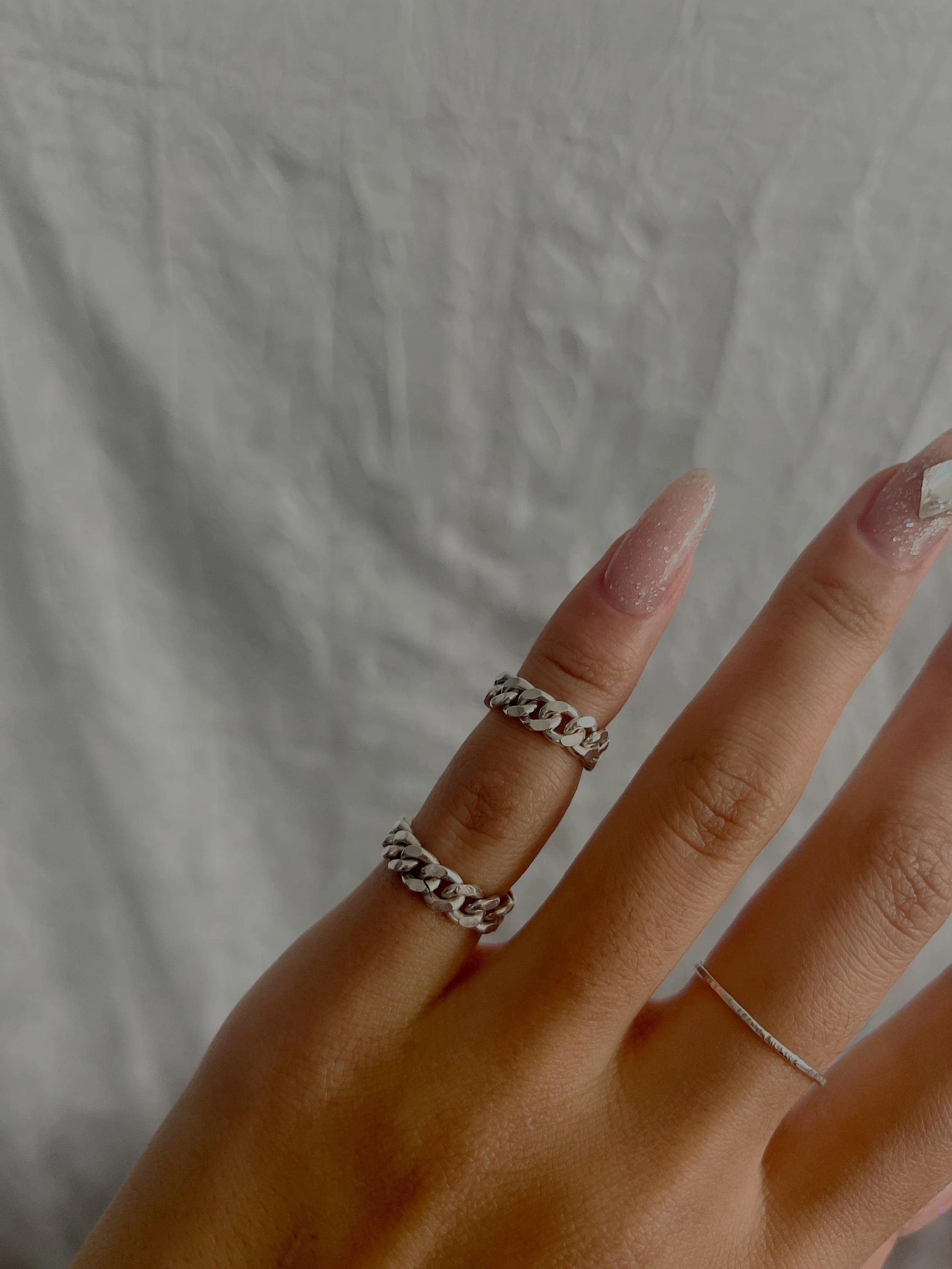 Faceted Curb Chain Ring