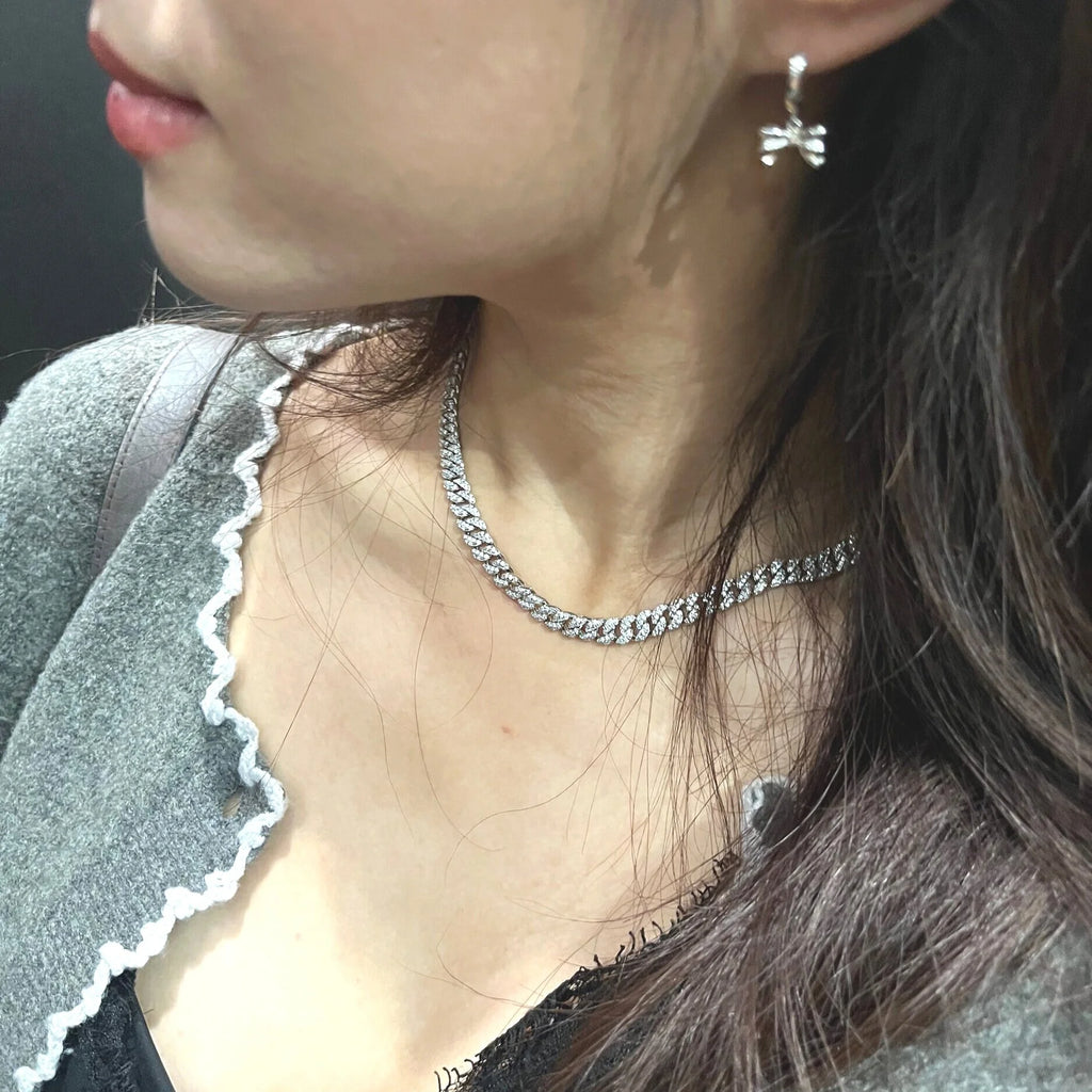 Pavé Cuban Link Chain Necklace