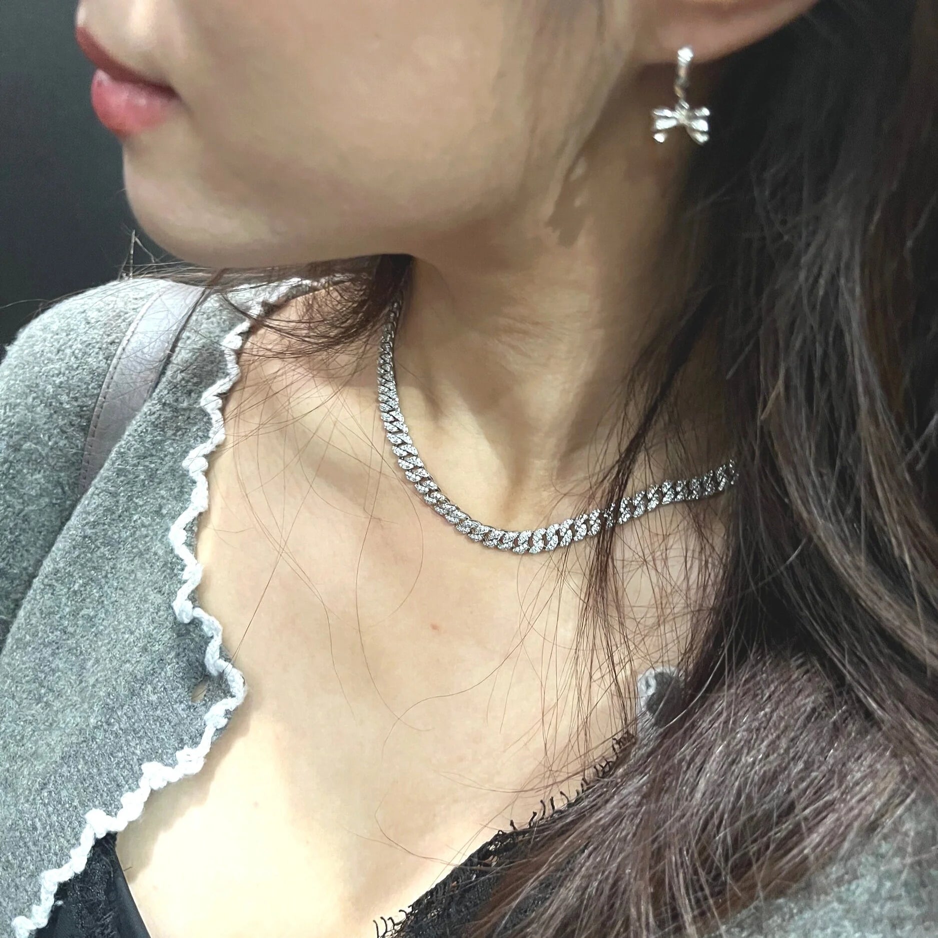 Pavé Cuban Link Chain Necklace