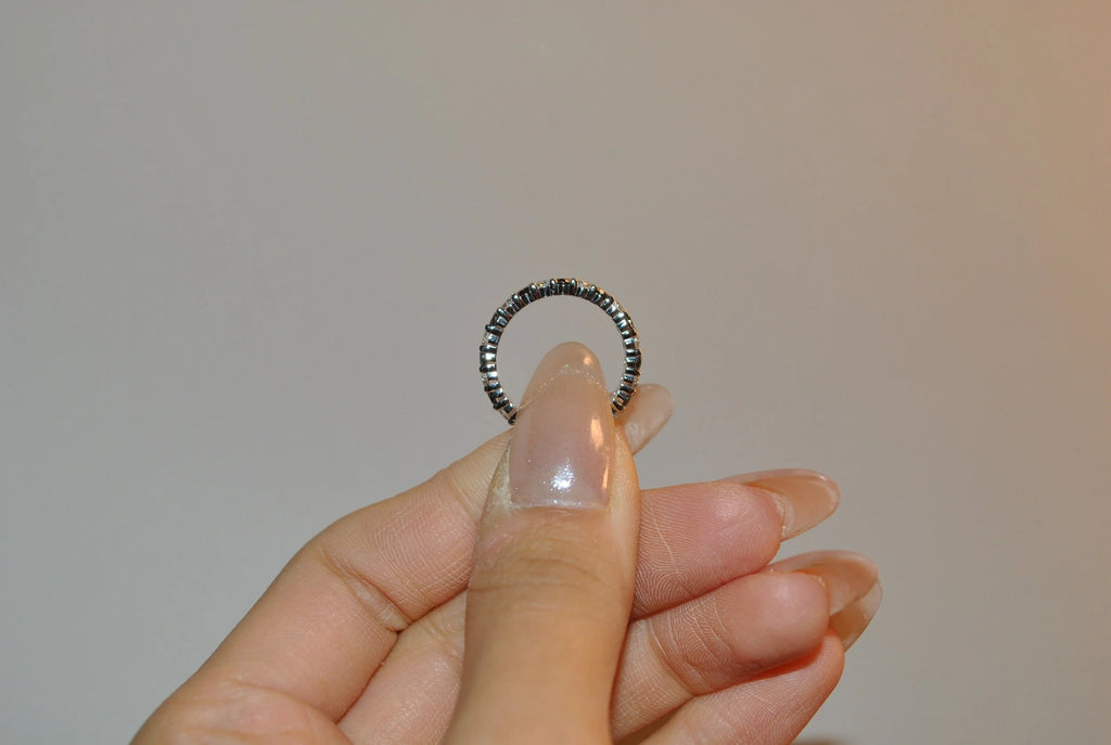 Black and White Eternity Band