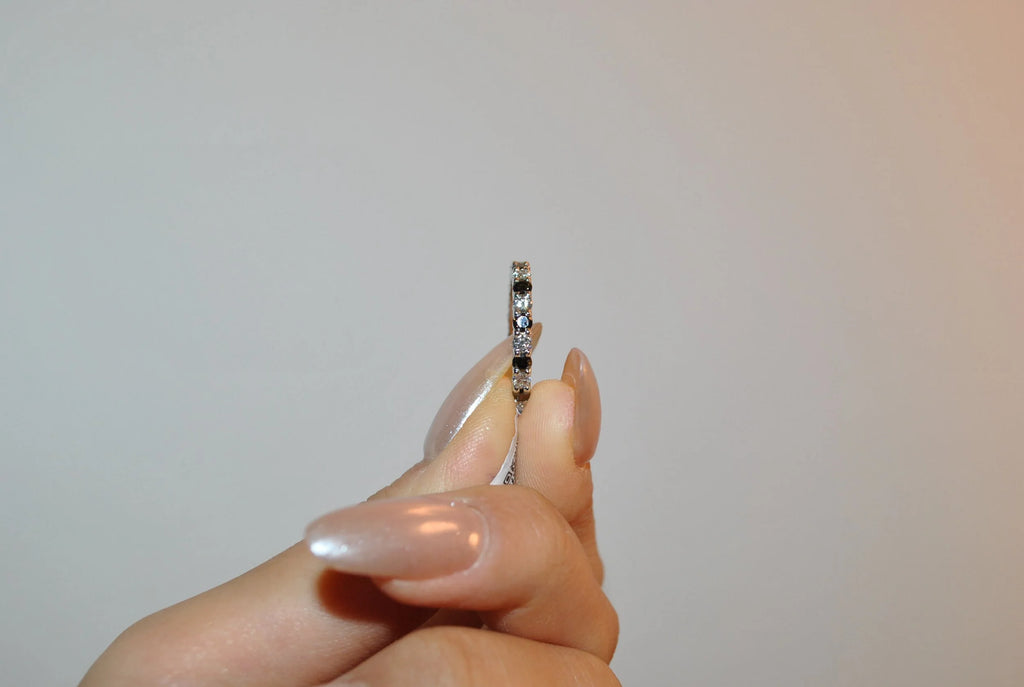Black and White Eternity Band