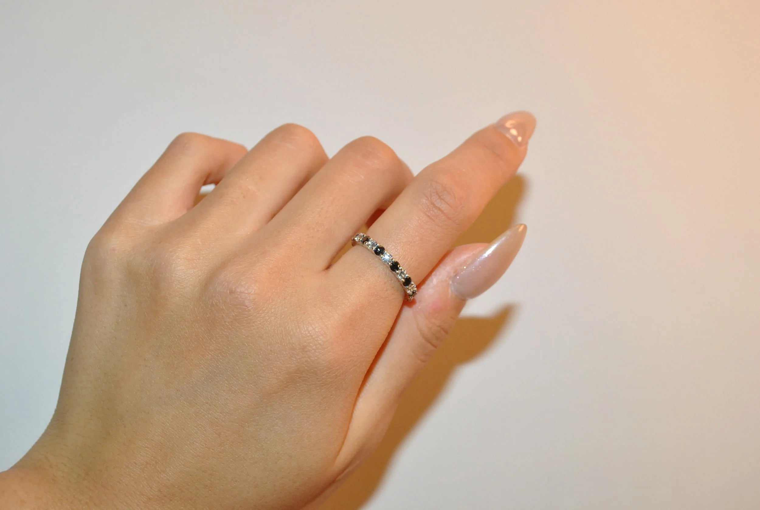 Black and White Eternity Band
