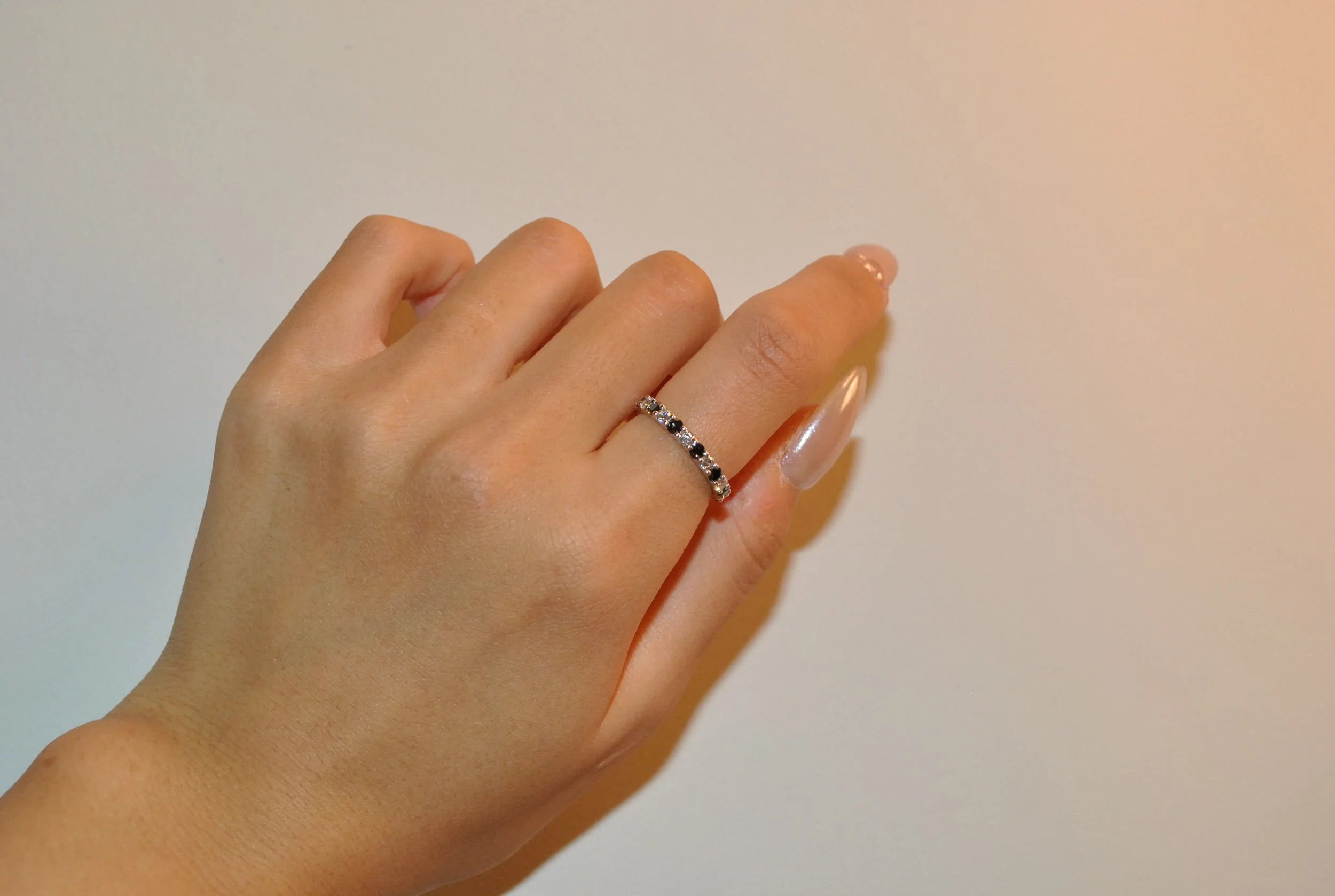 Black and White Eternity Band