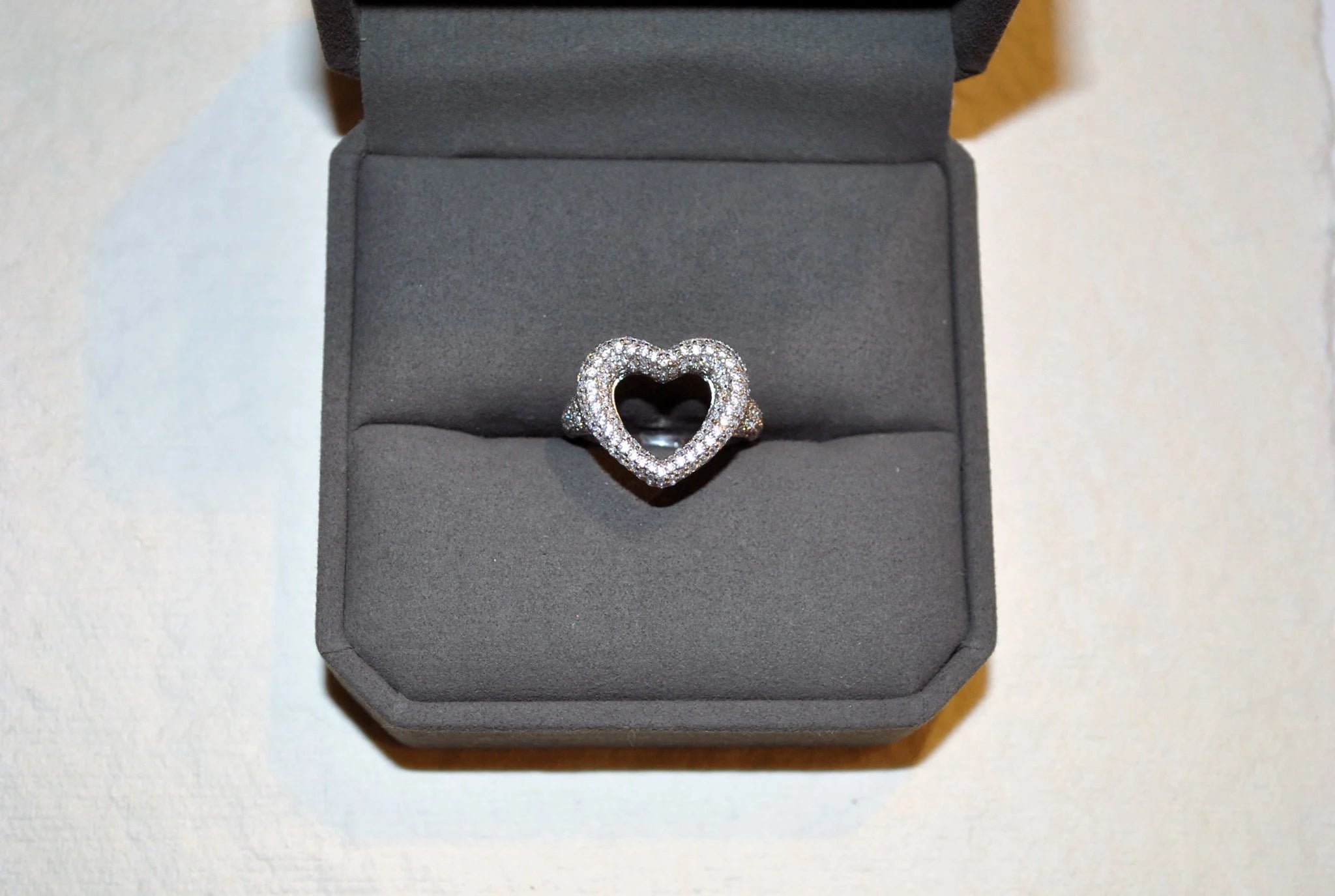 Iced Heart Ring