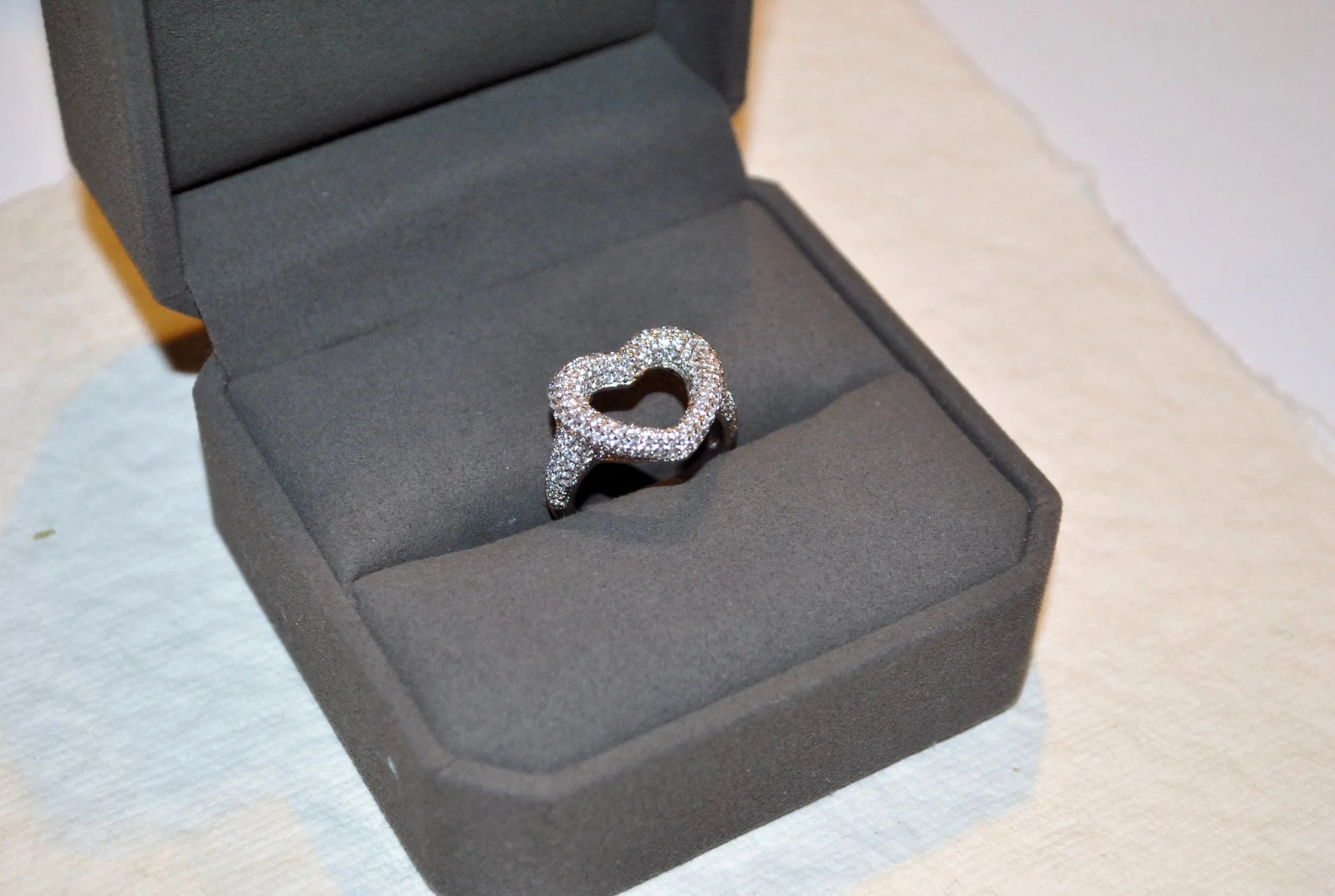 Iced Heart Ring