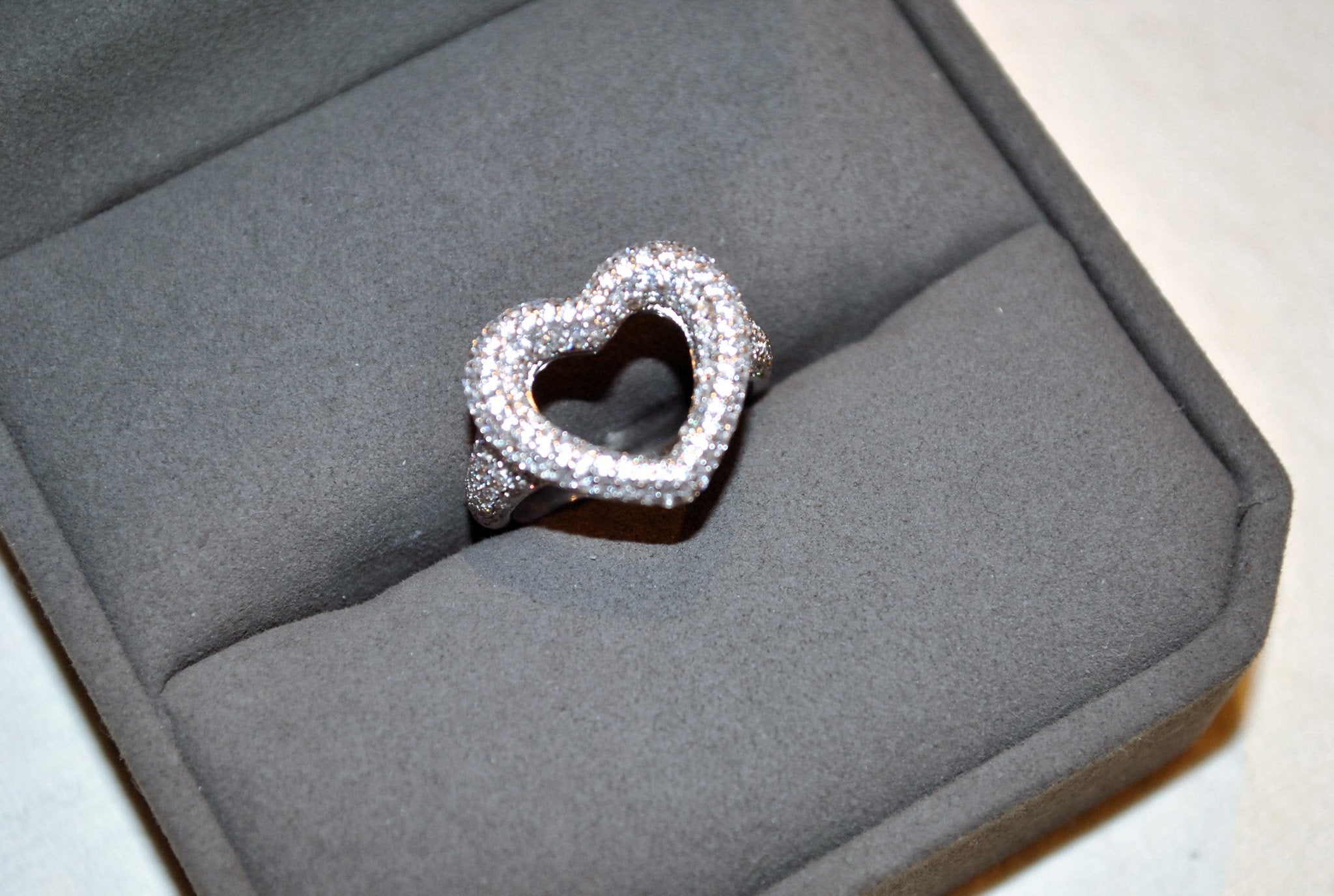 Iced Heart Ring