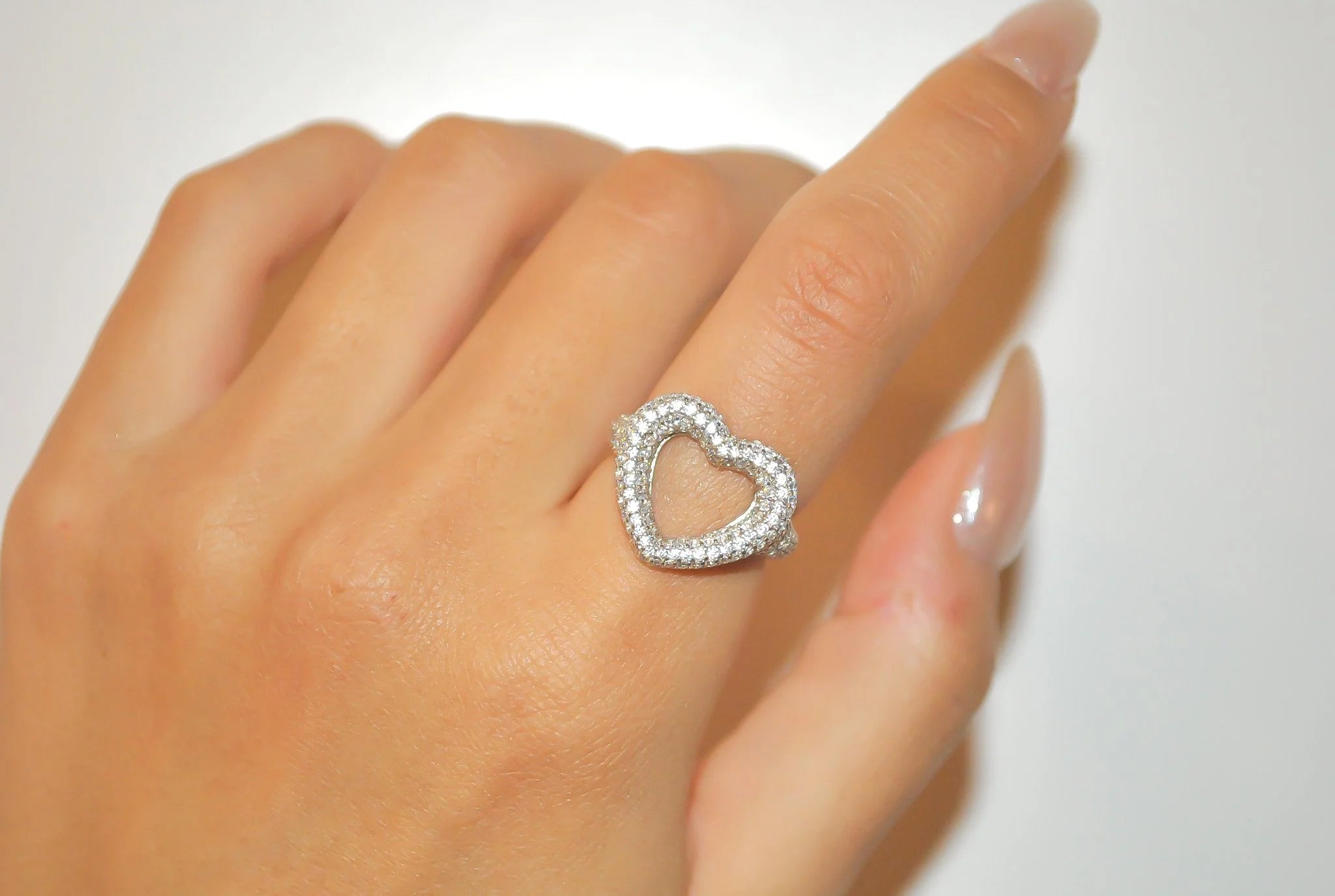 Iced Heart Ring