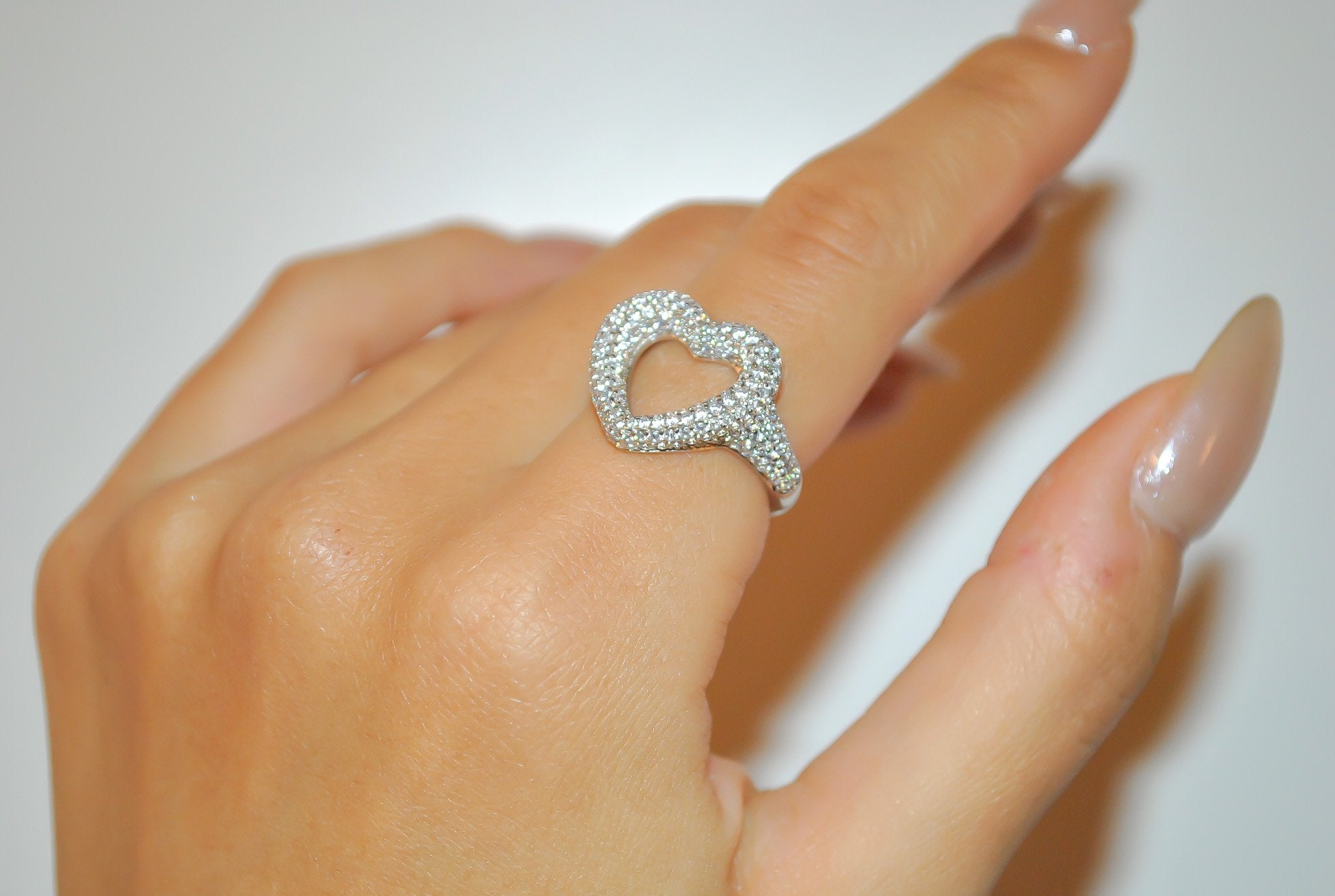 Iced Heart Ring
