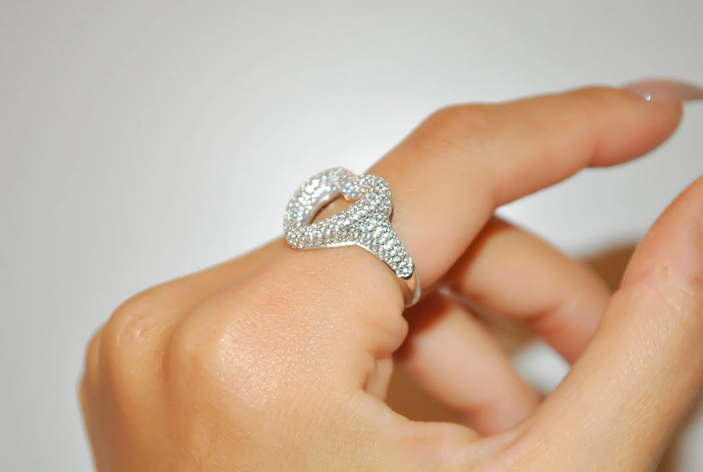 Iced Heart Ring