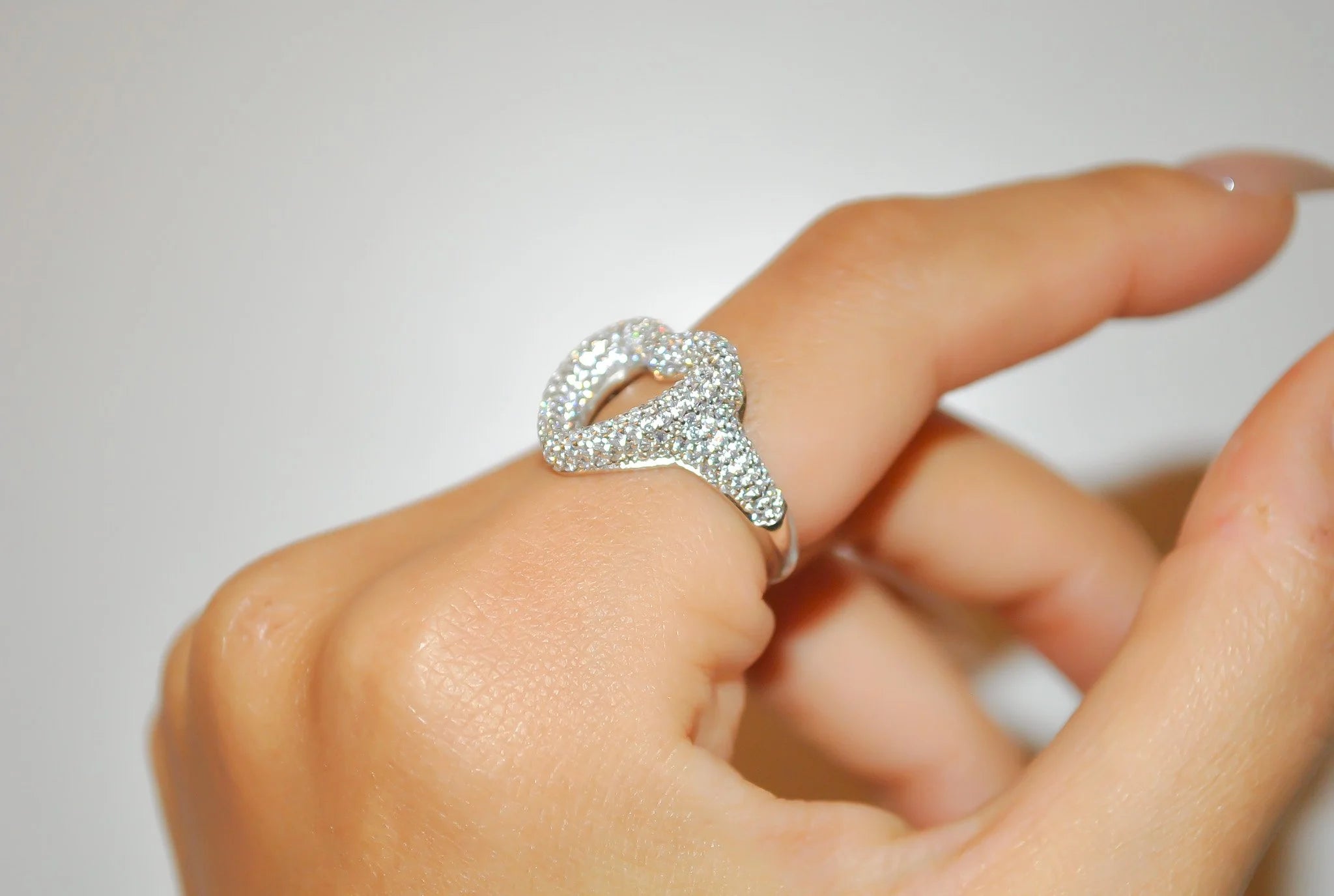 Iced Heart Ring