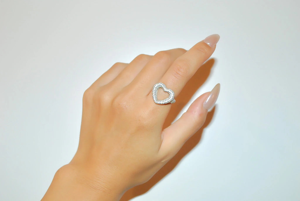 Iced Heart Ring