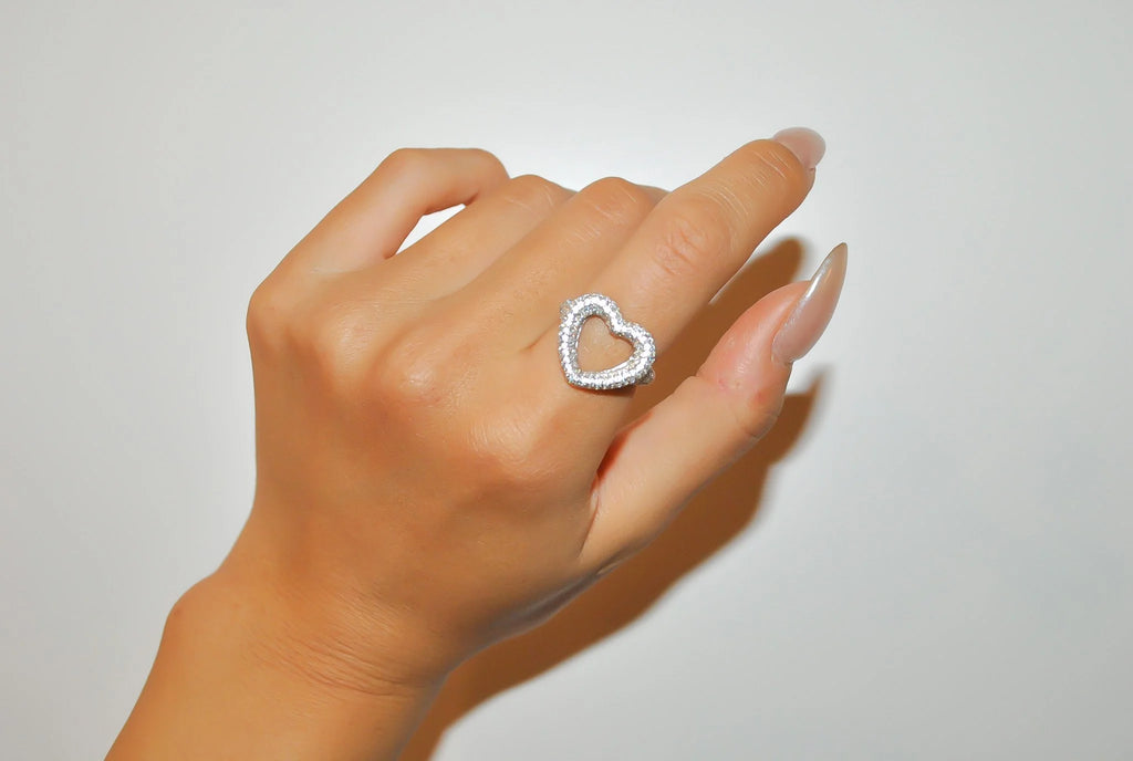Iced Heart Ring