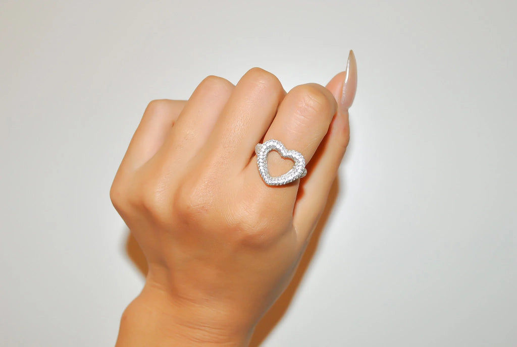 Iced Heart Ring