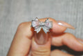 Pink and White Ribbon Design Ring