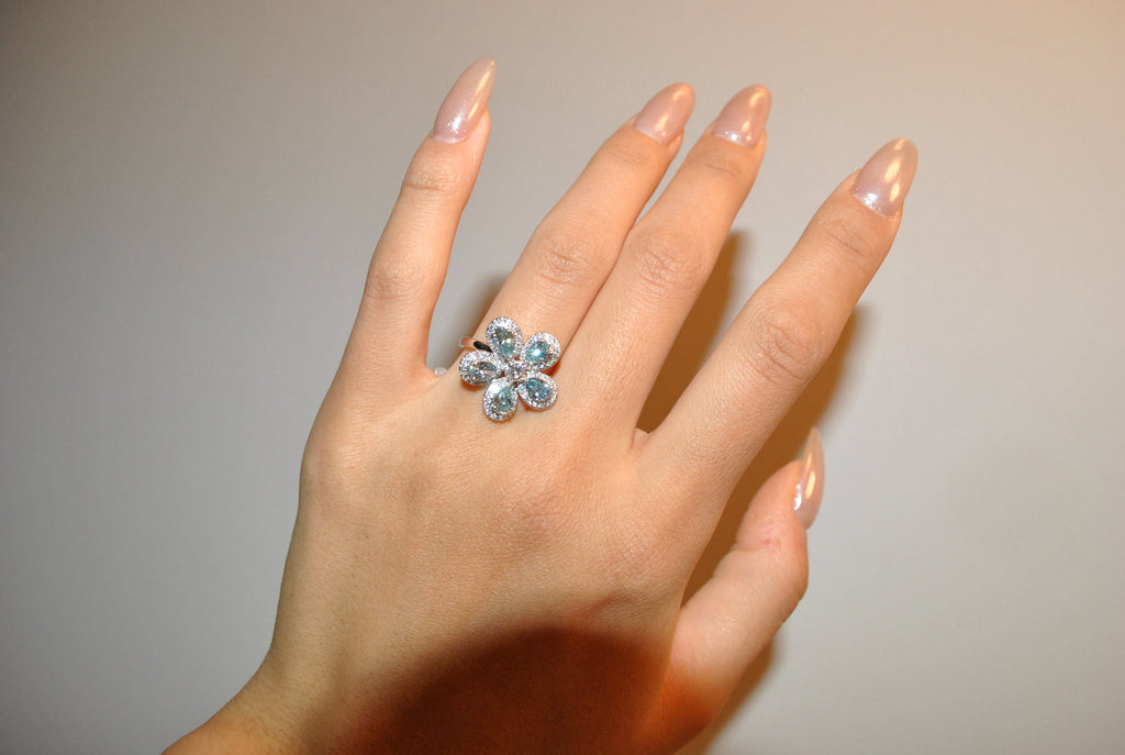 Baby Green Flower Design Ring