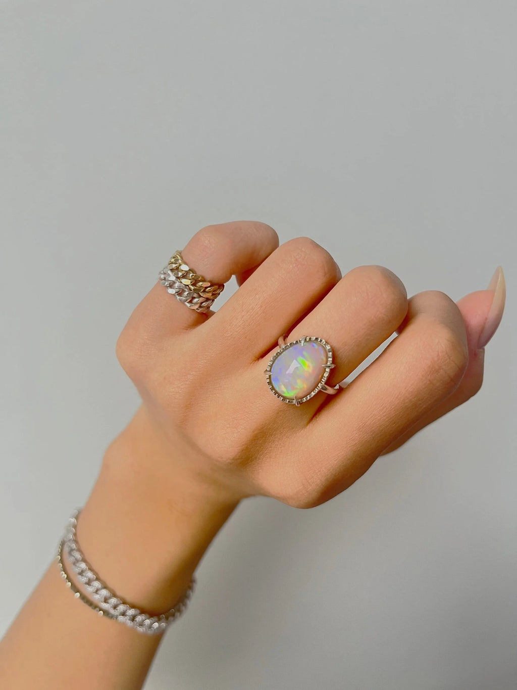 One-Off Opal Pear Ring