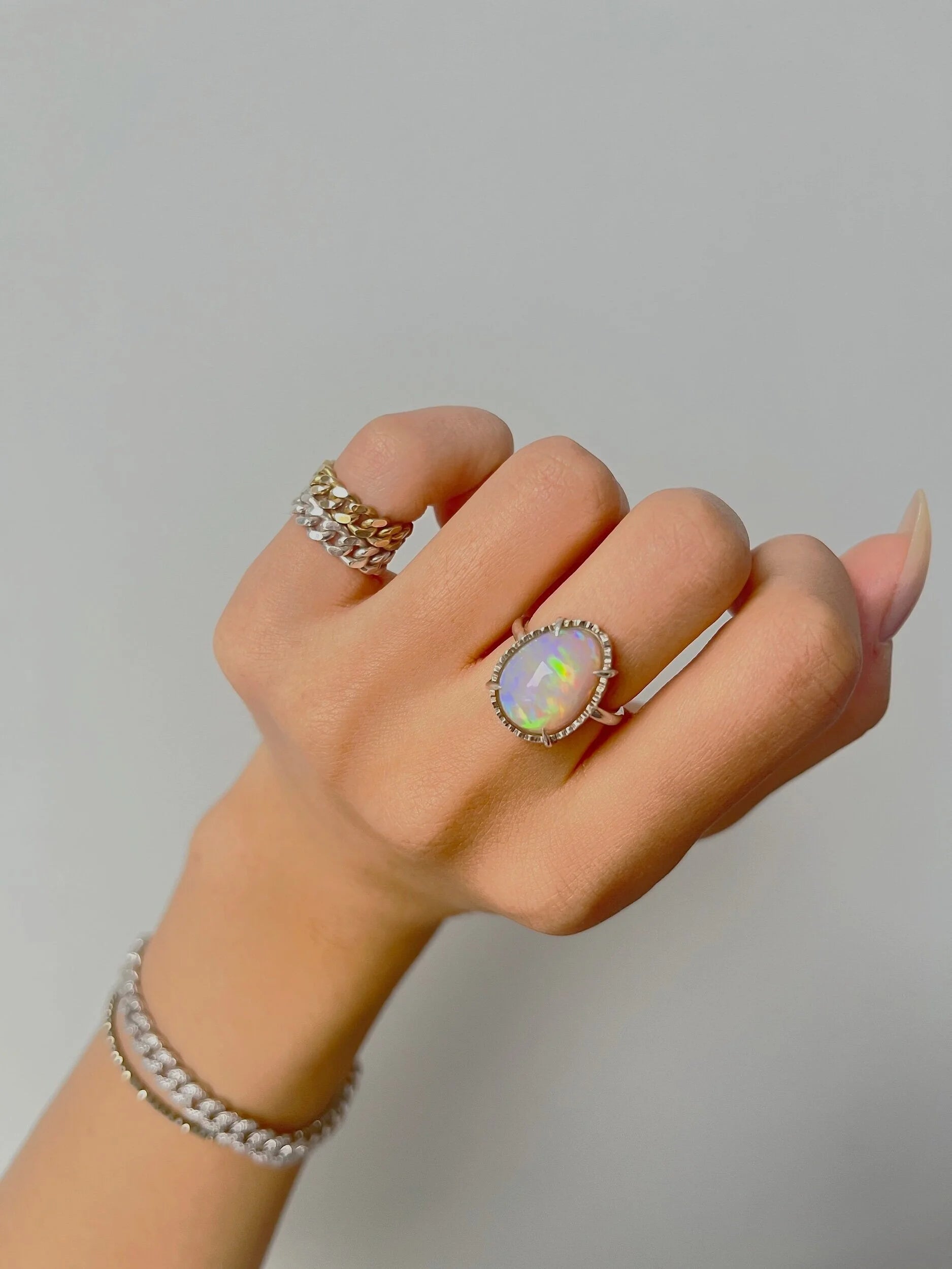 One-Off Opal Pear Ring