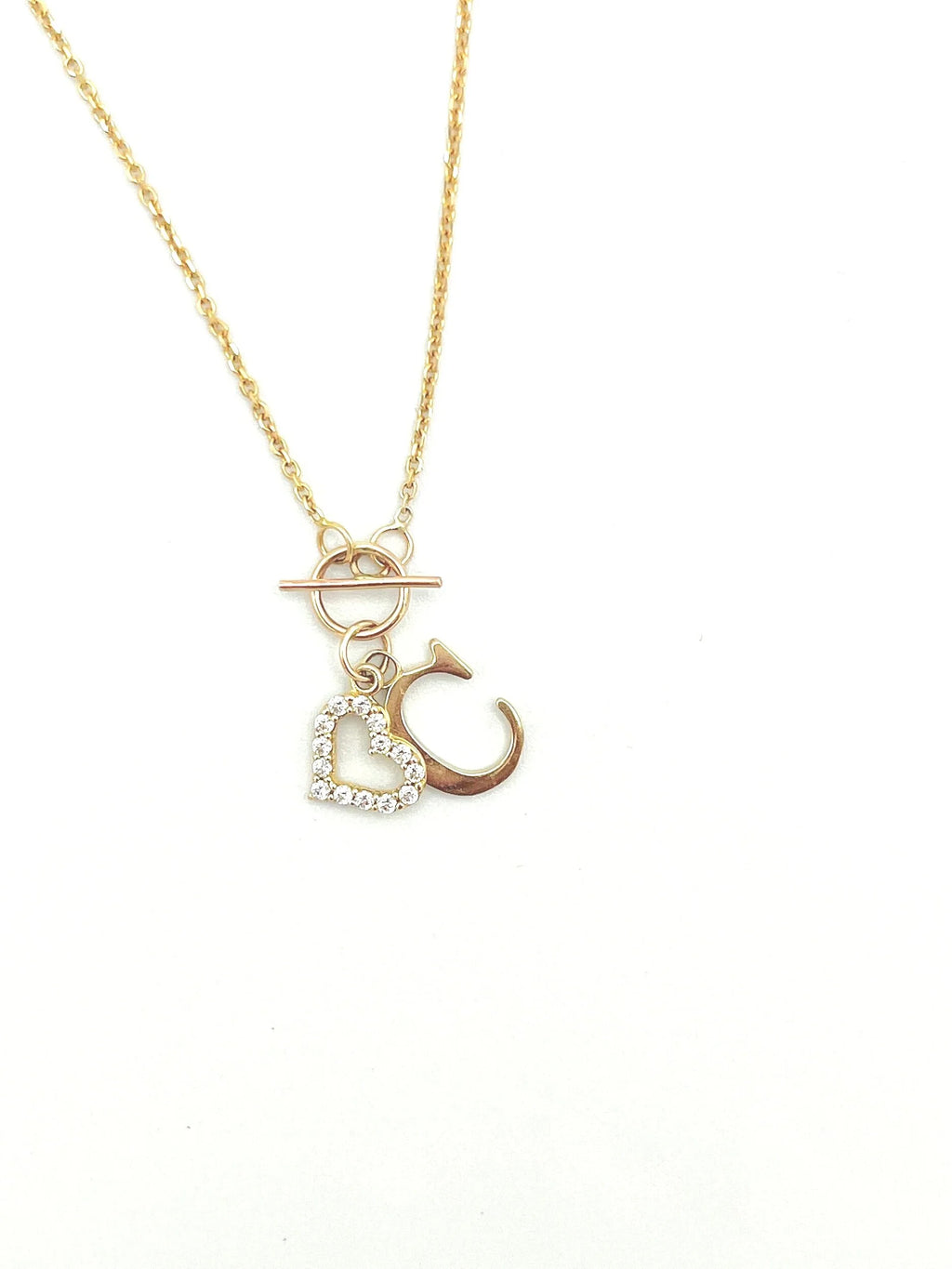 Custom Heart + Initial Necklace