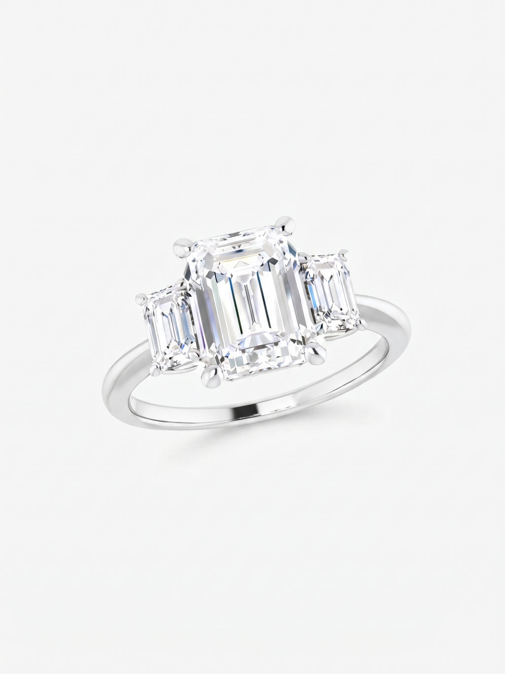 Three Emerald Cut Ring