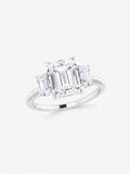 Three Emerald Cut Ring