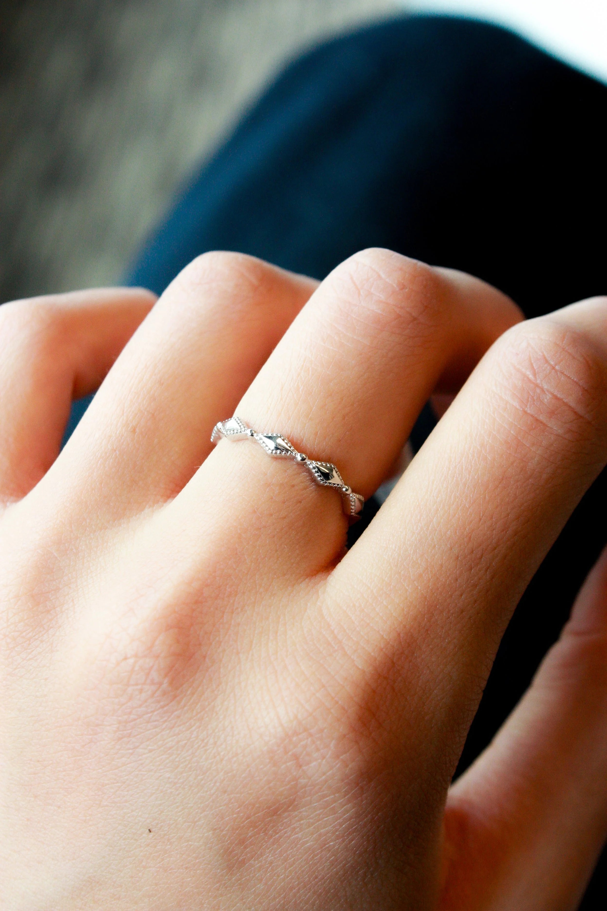 Milgrain Marquise Band Ring