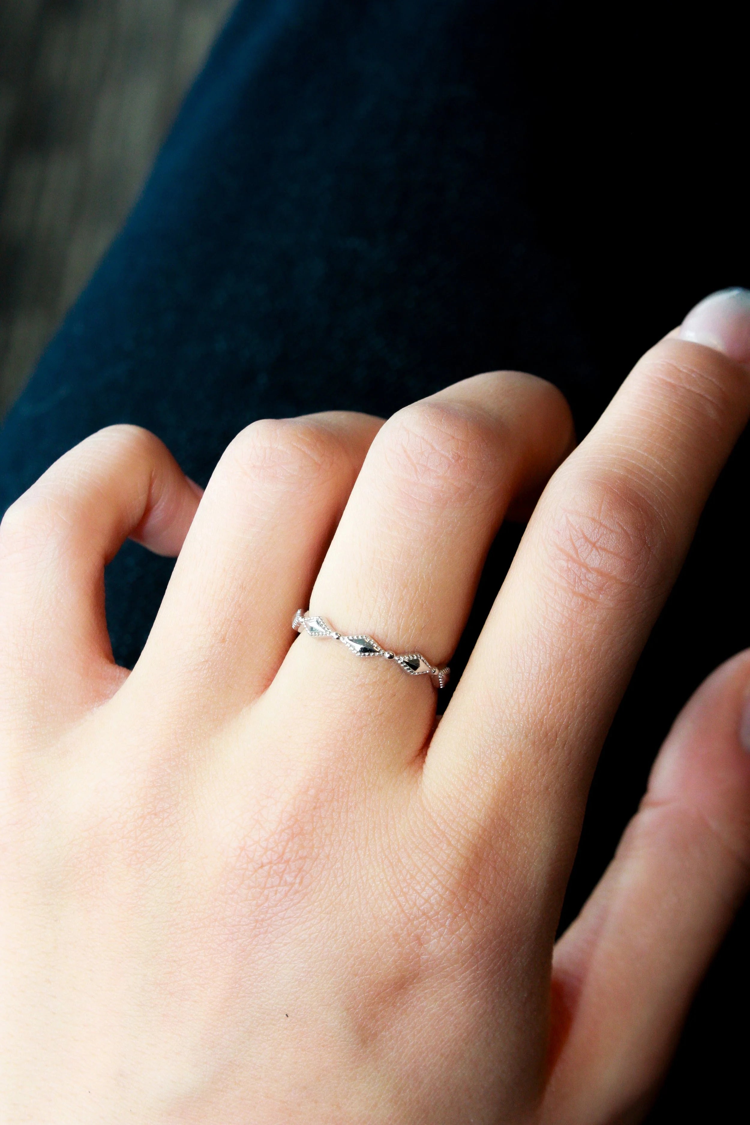 Milgrain Marquise Band Ring