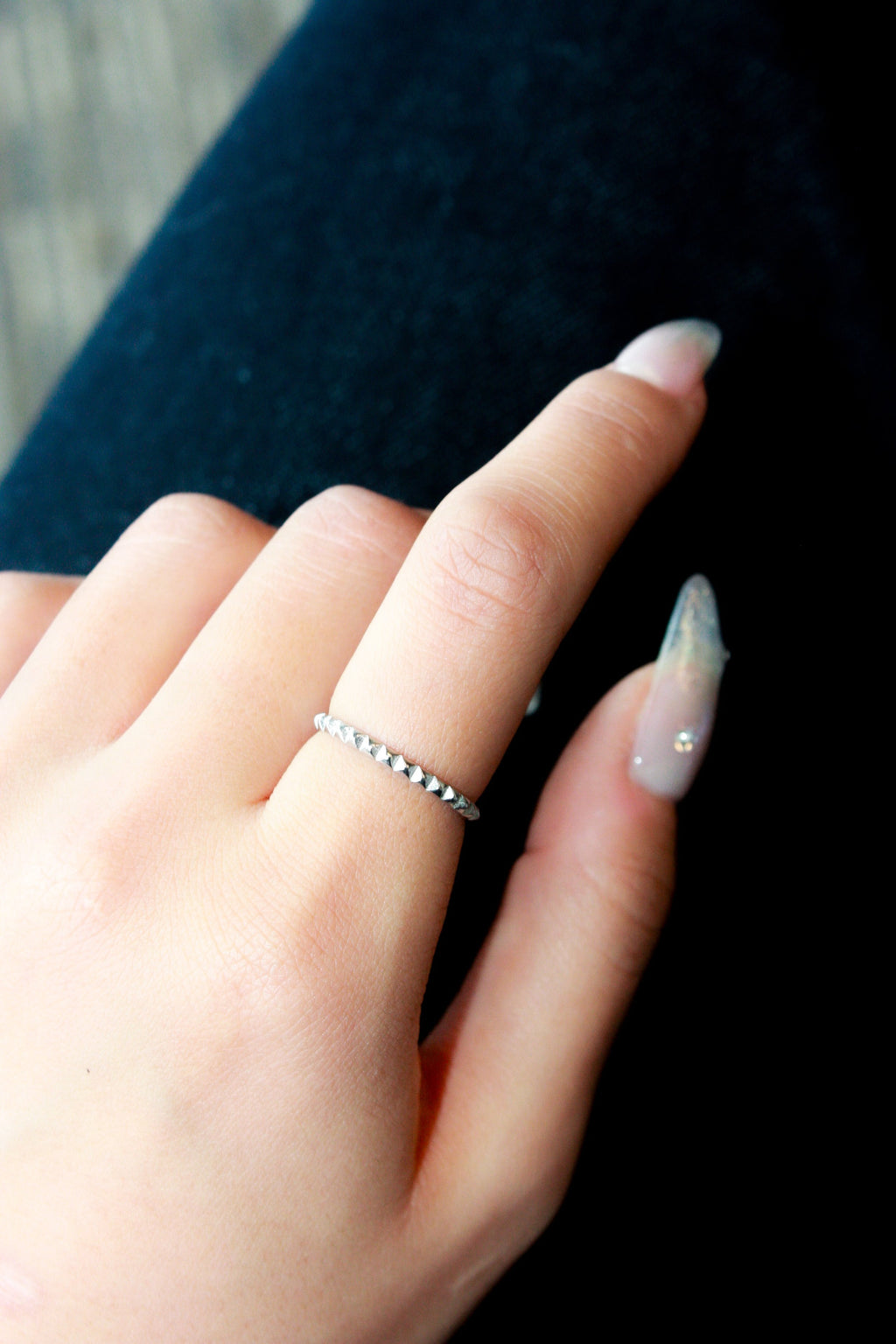 Mini Pyramid Stud Band Ring