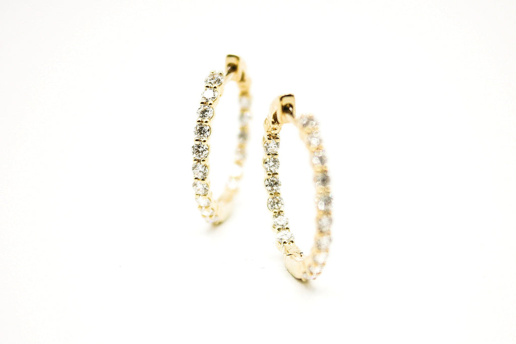 Infinity Diamond Hoops