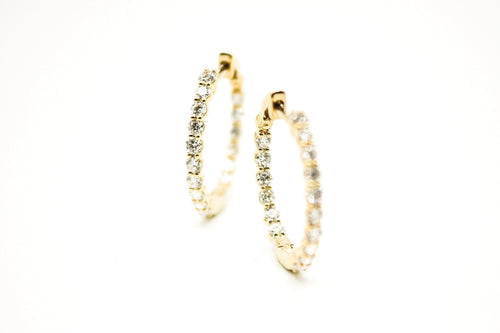 Infinity Diamond Hoops