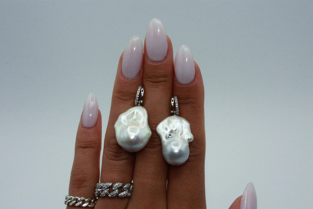 Pierced Baroque Pearl Earring