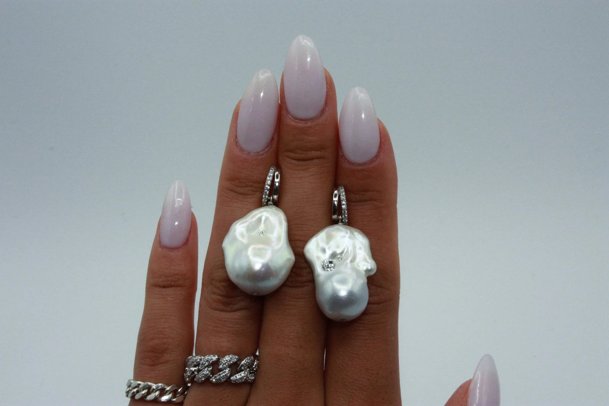 Pierced Baroque Pearl Earring