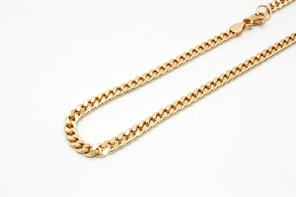 Faceted Curb Chain Necklace