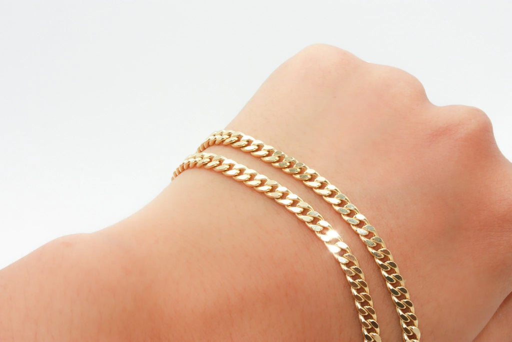 Faceted Curb Chain Necklace