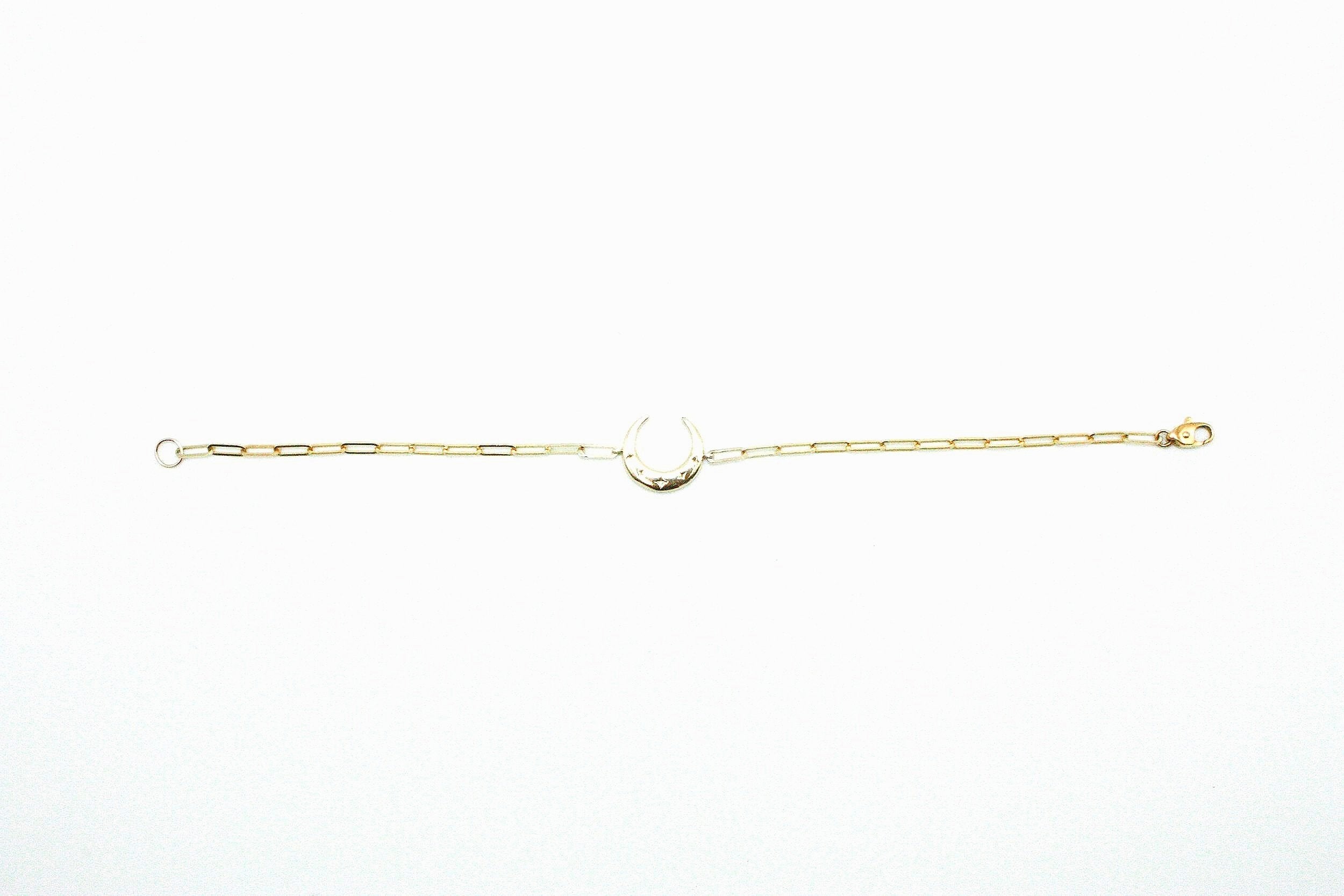 Crescent Clip Chain Bracelet
