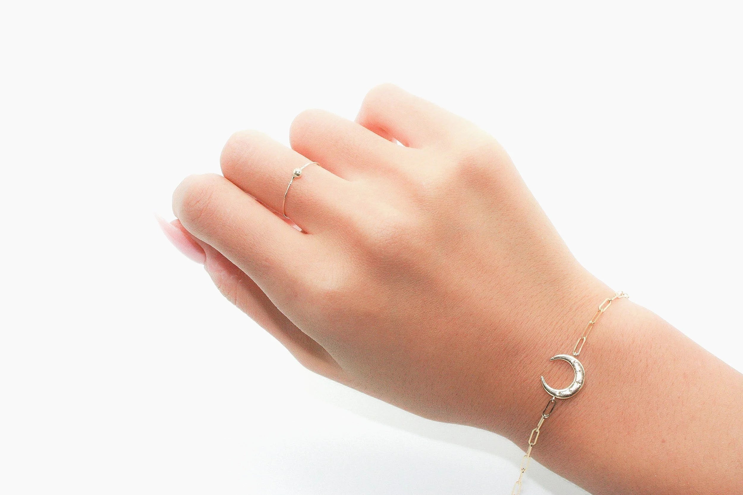 Crescent Clip Chain Bracelet