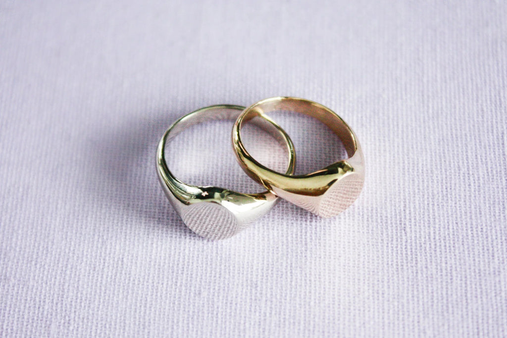Initial Signet Pinky Ring (Silver)