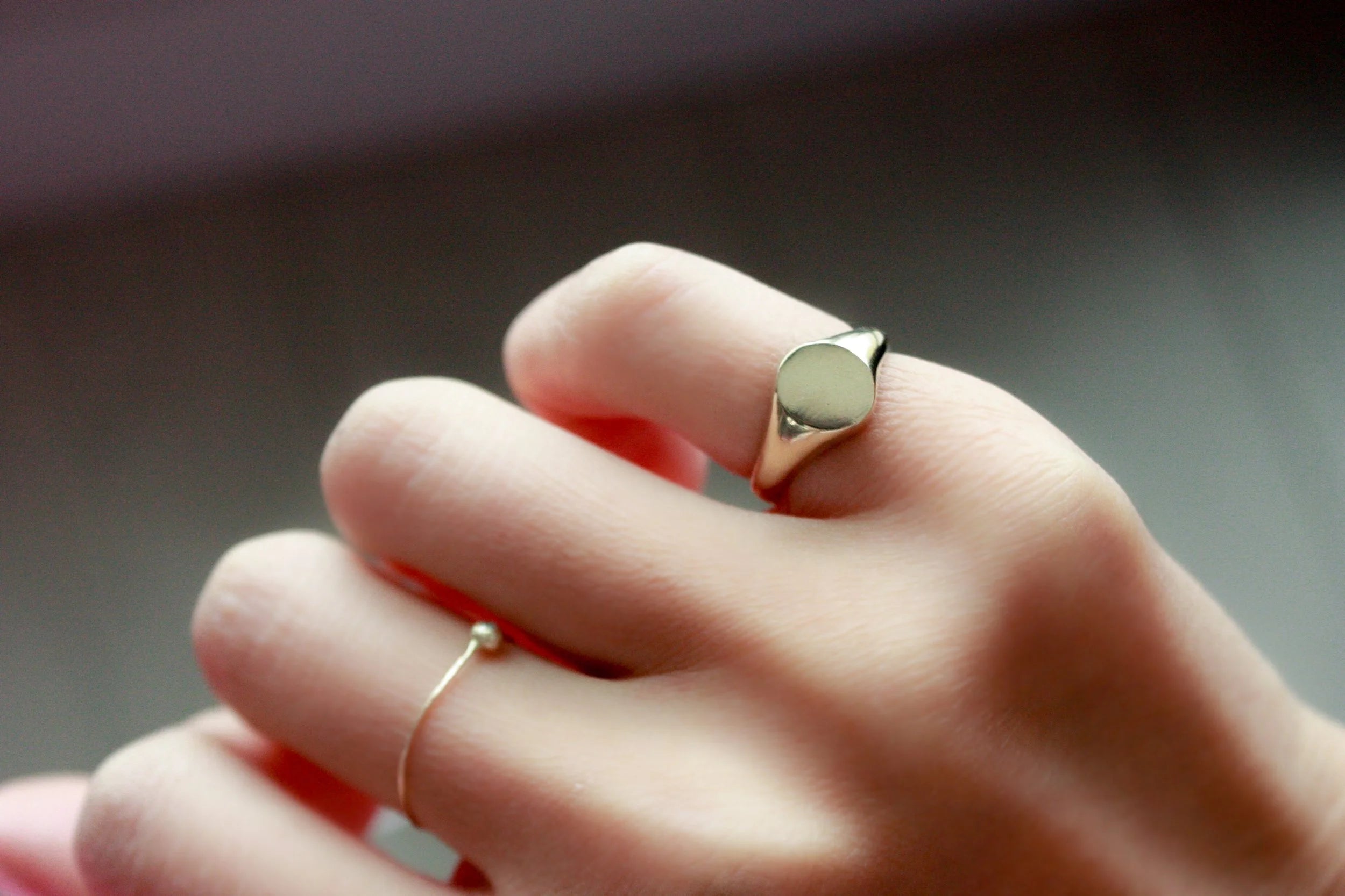 Initial Signet Pinky Ring (Silver)