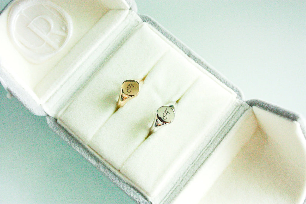 Initial Signet Pinky Ring (Gold)
