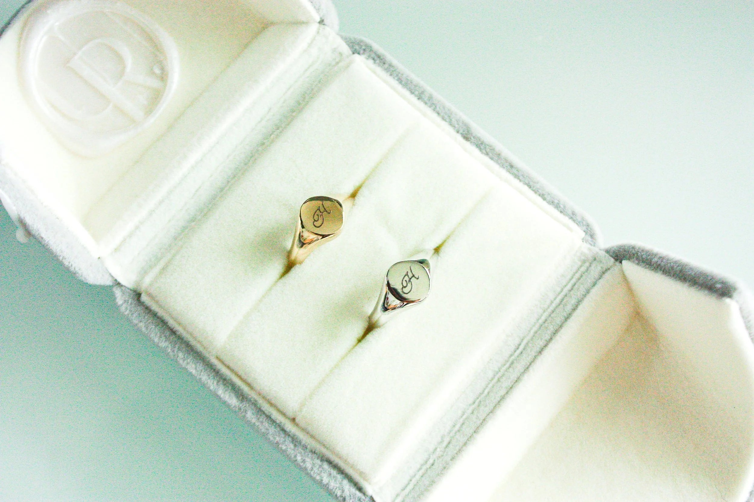 Initial Signet Pinky Ring (Silver)