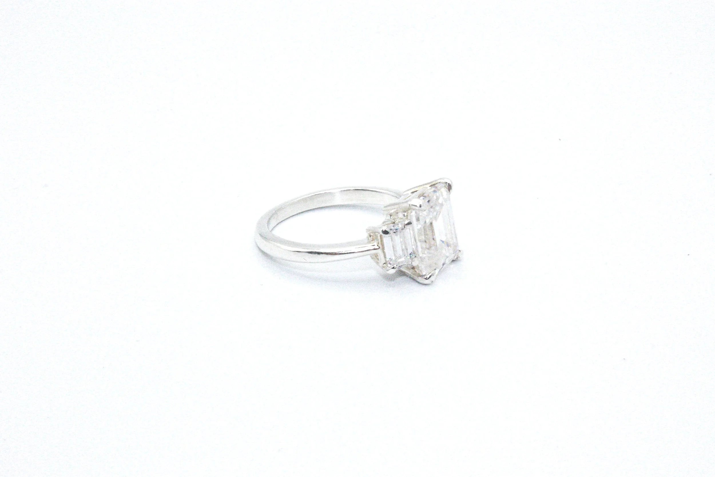 Three Emerald Cut Ring