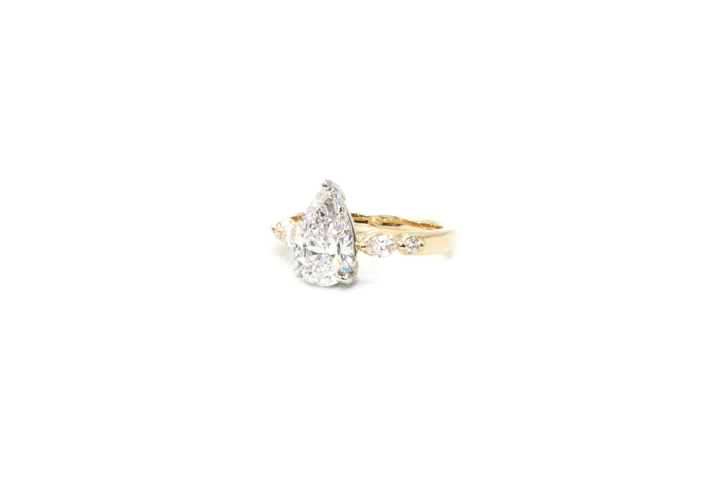Pear Center Engagement Ring