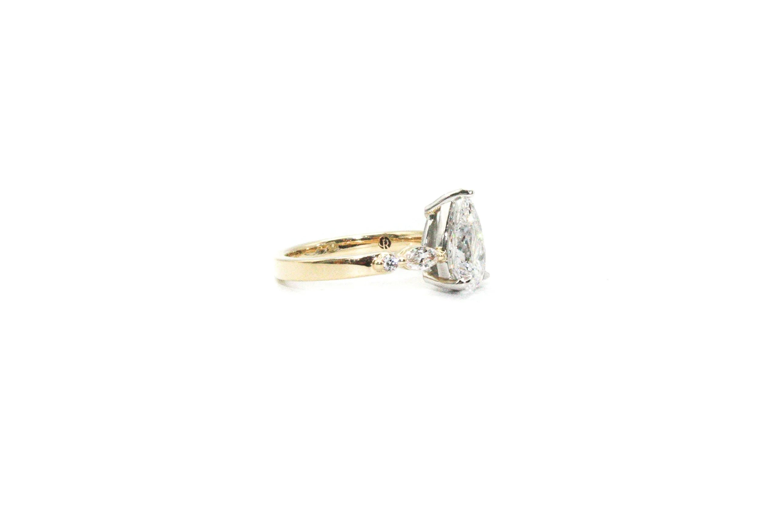 Pear Center Engagement Ring